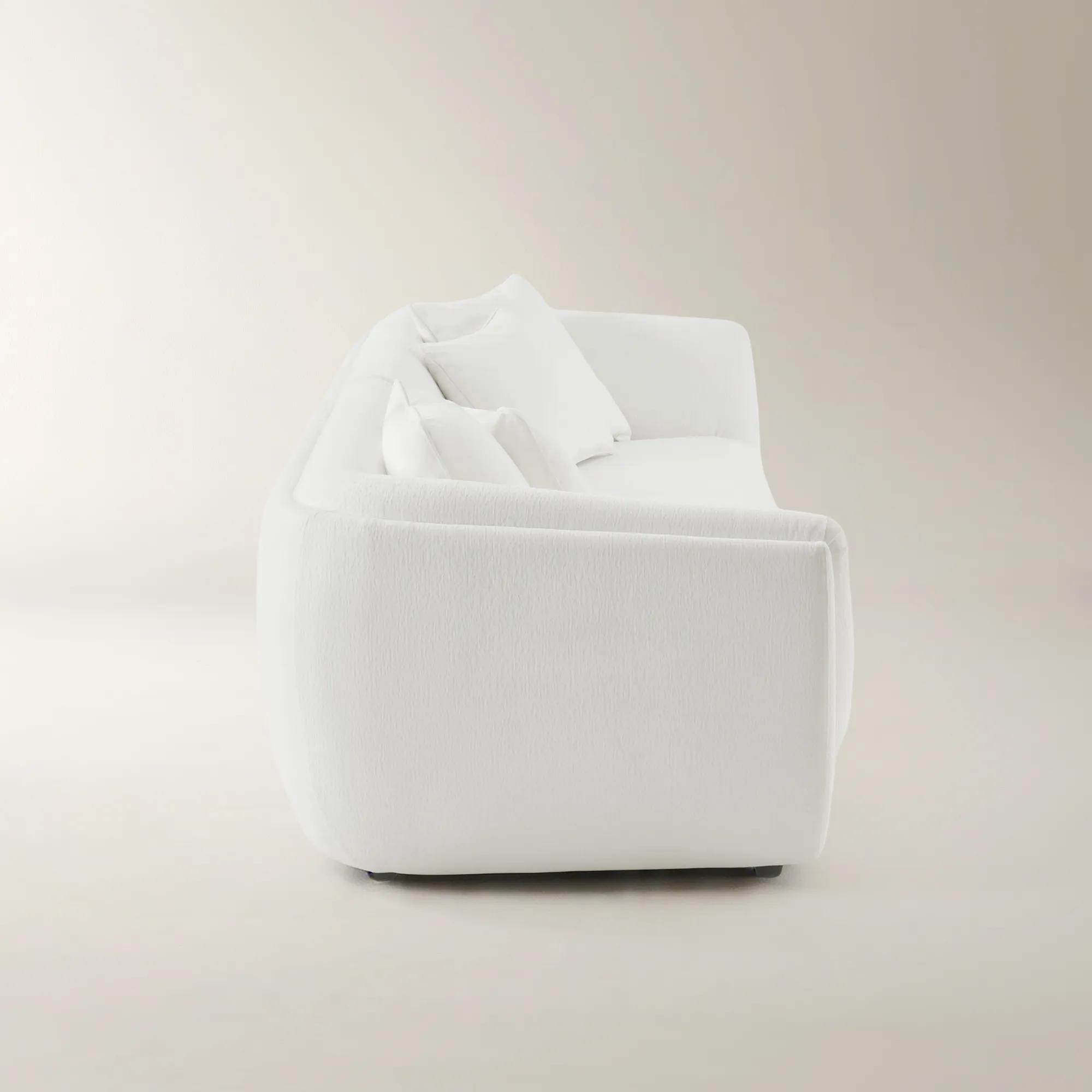Curvia 2-Piece White Performance Chenille Indoor/Outdoor Grand Sectional Sofa