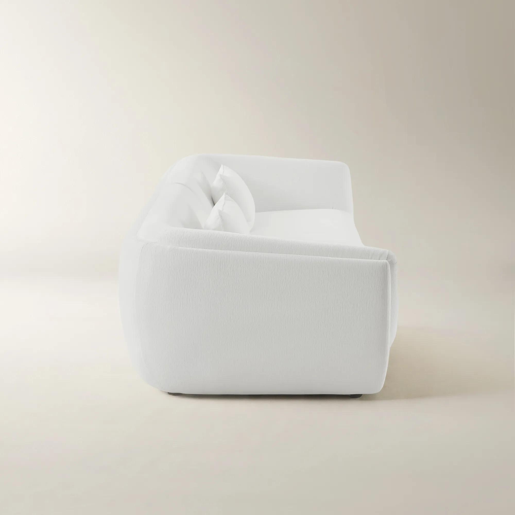Curvia 2-Piece White Performance Chenille Indoor/Outdoor Sectional Sofa
