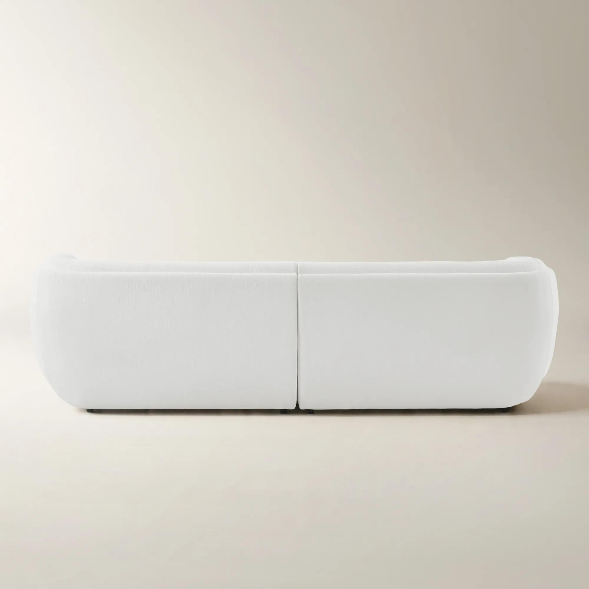 Curvia 2-Piece White Performance Chenille Indoor/Outdoor Sectional Sofa