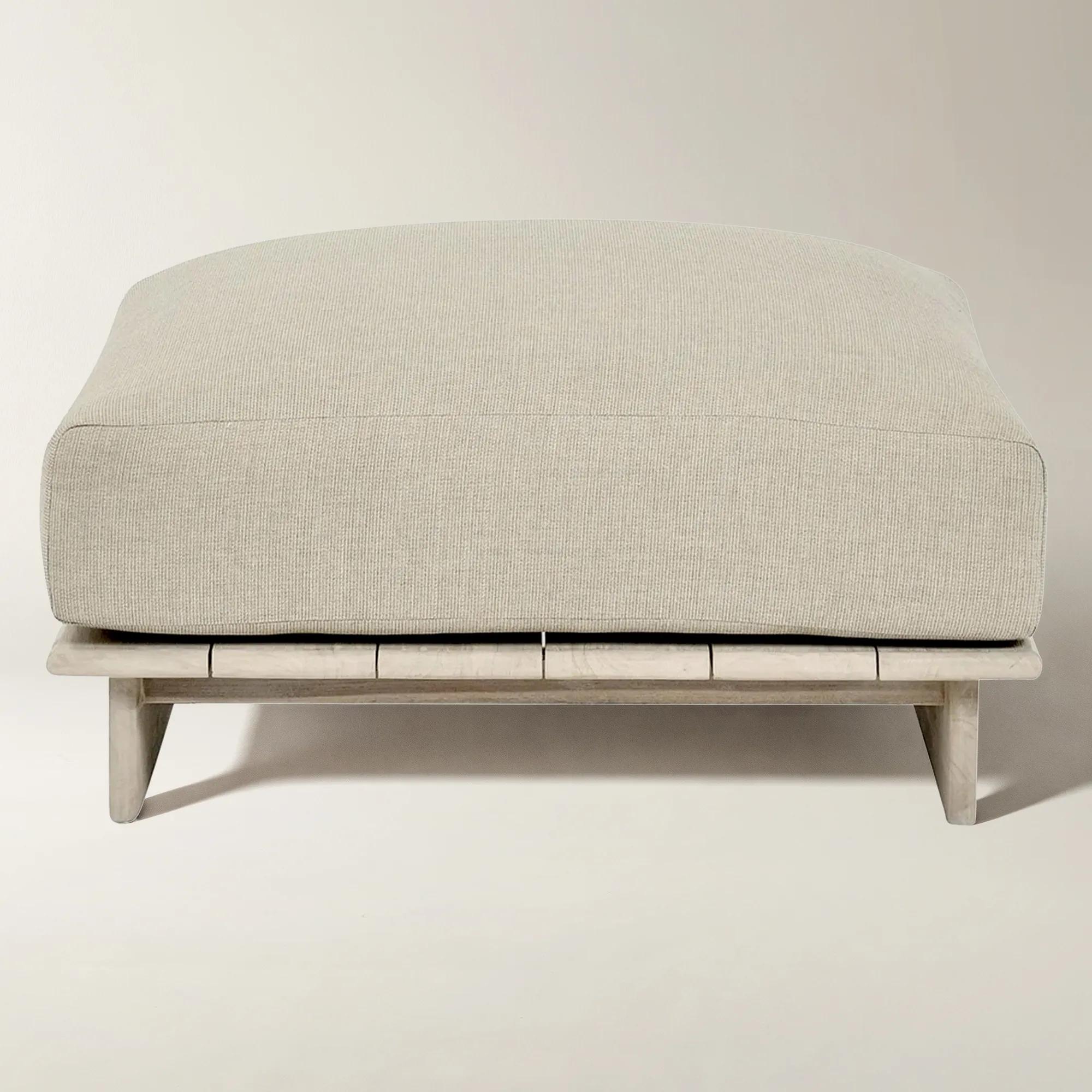 Livia Outdoor Ottoman (37.8") - Taupe