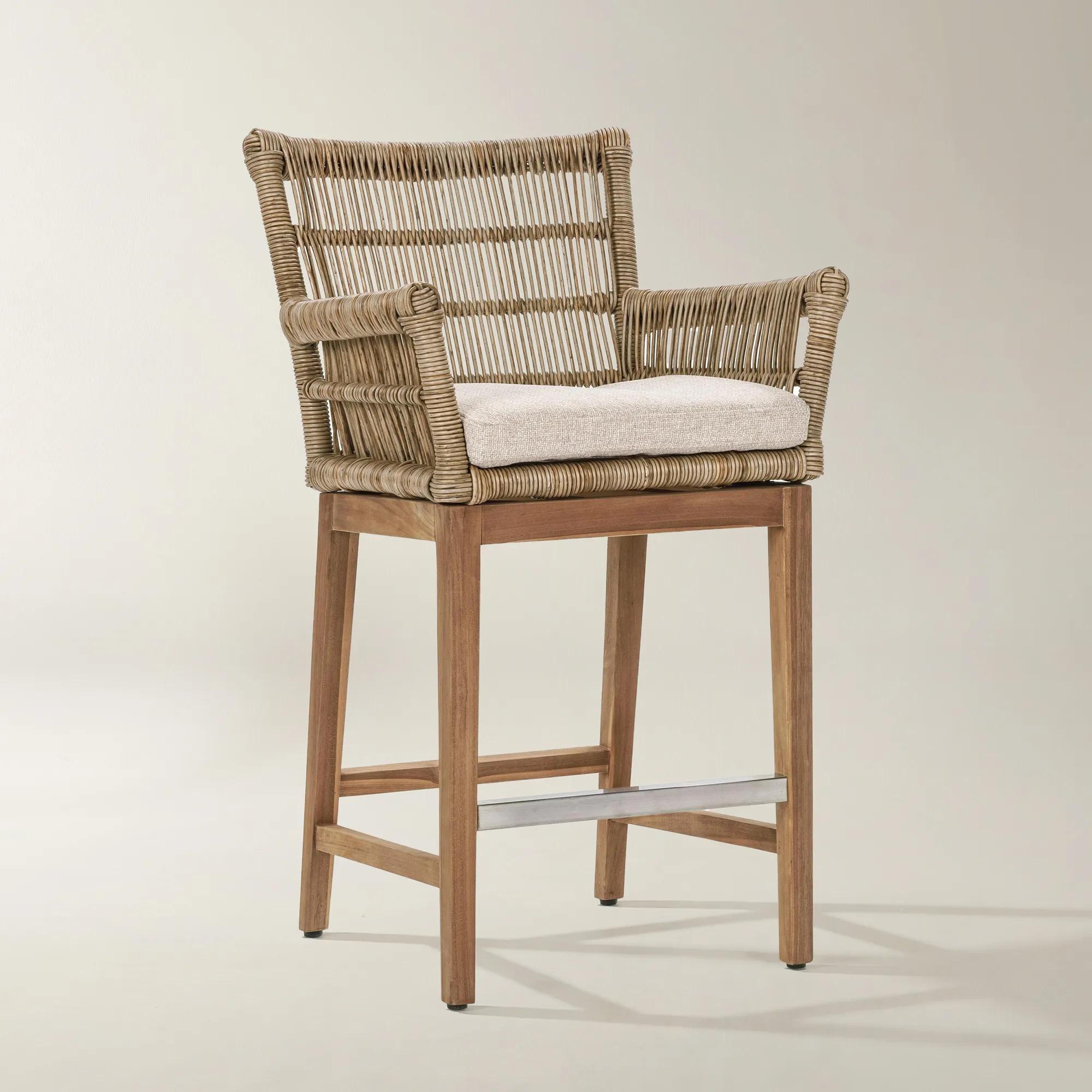 Valerie Outdoor Counter Stool - Natural