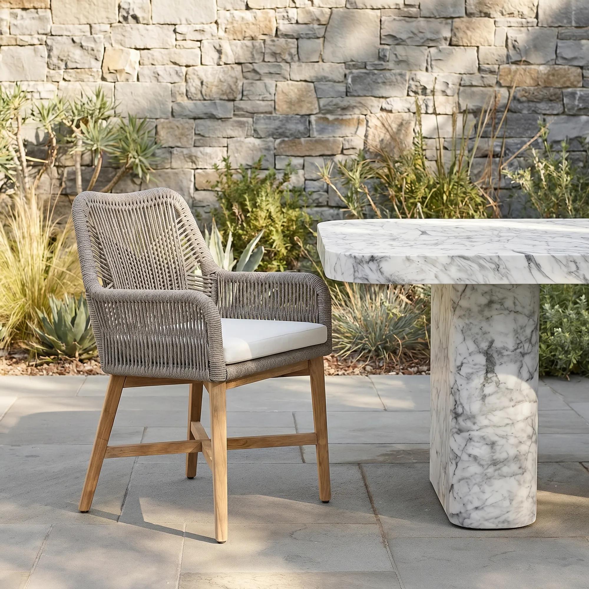 Marley Outdoor Dining Chair - Gray