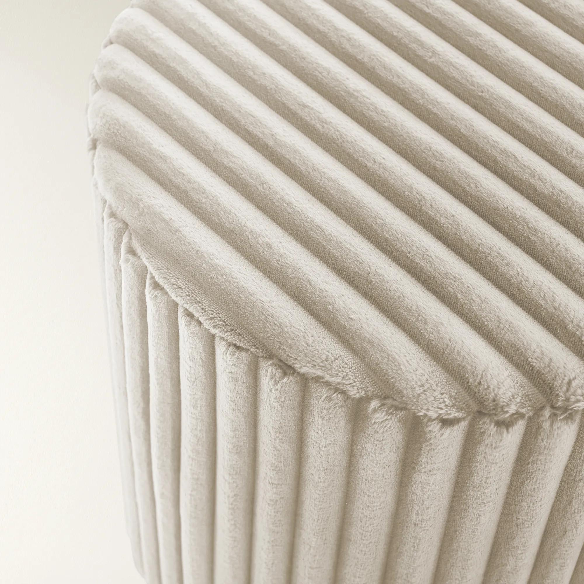 Fleece Stool - Ivory