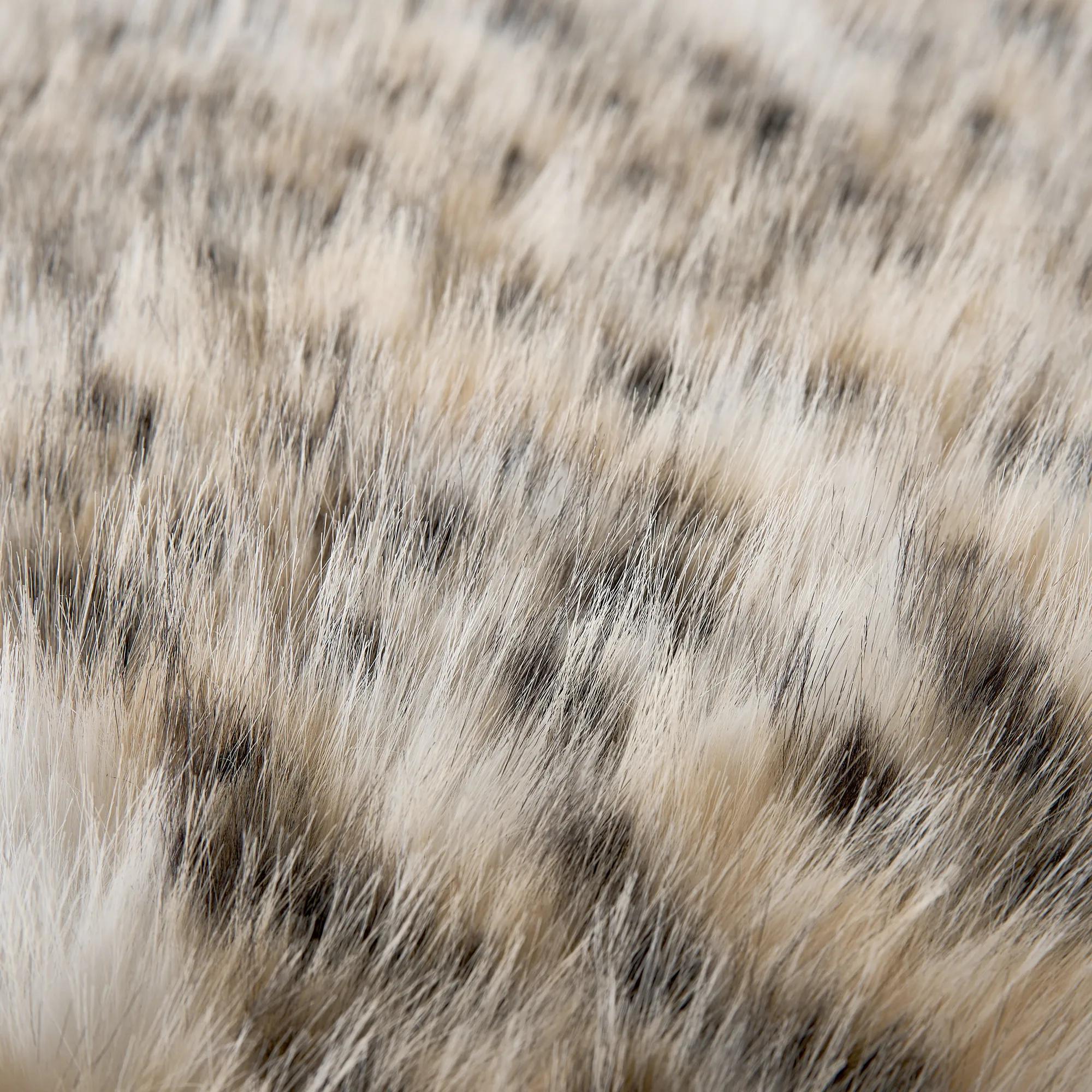 Avery Spotted Faux Fur Stool