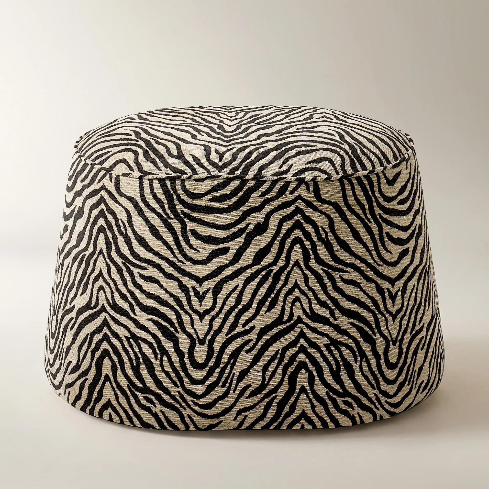 Avery Zebra Performance Chenille Stool