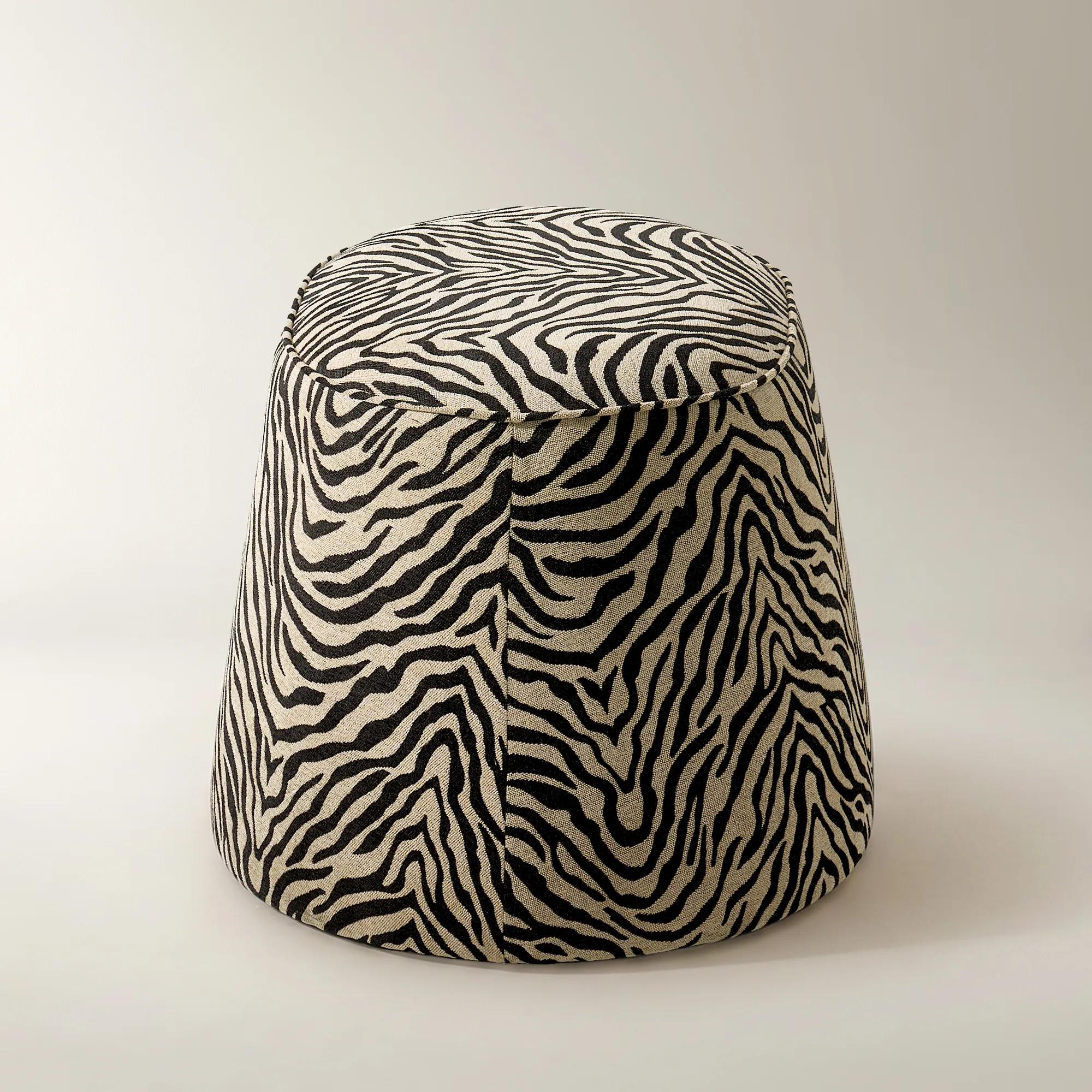 Avery Zebra Performance Chenille Stool