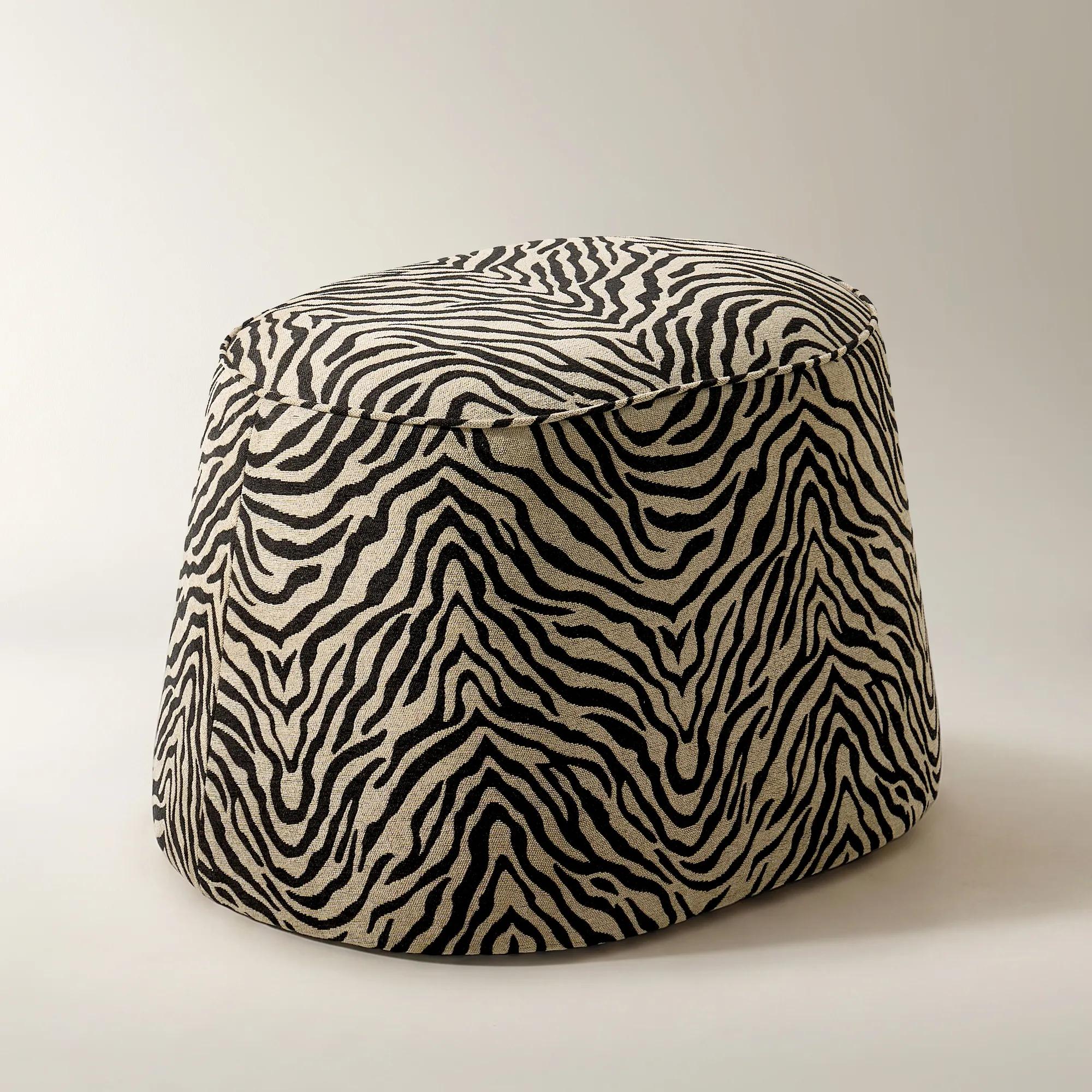 Avery Zebra Performance Chenille Stool