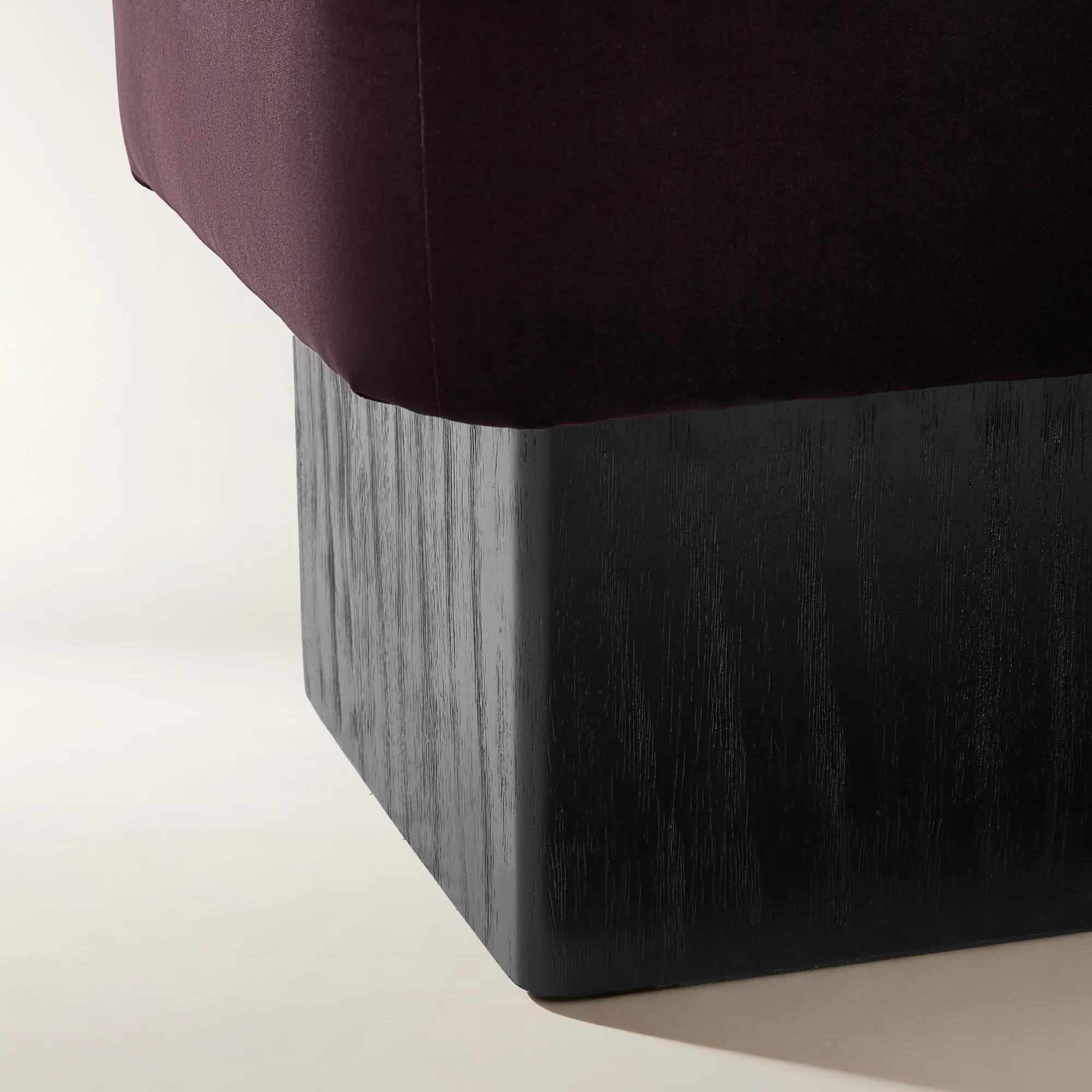 Reims Fig Velvet Stool
