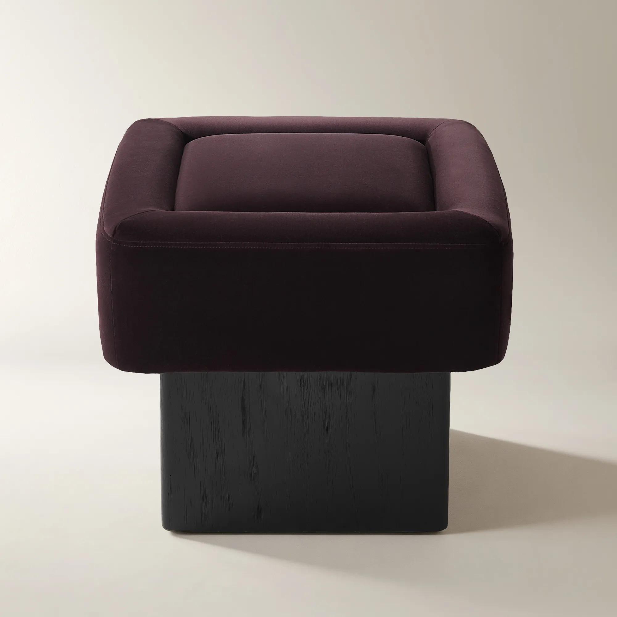 Reims Fig Velvet Stool