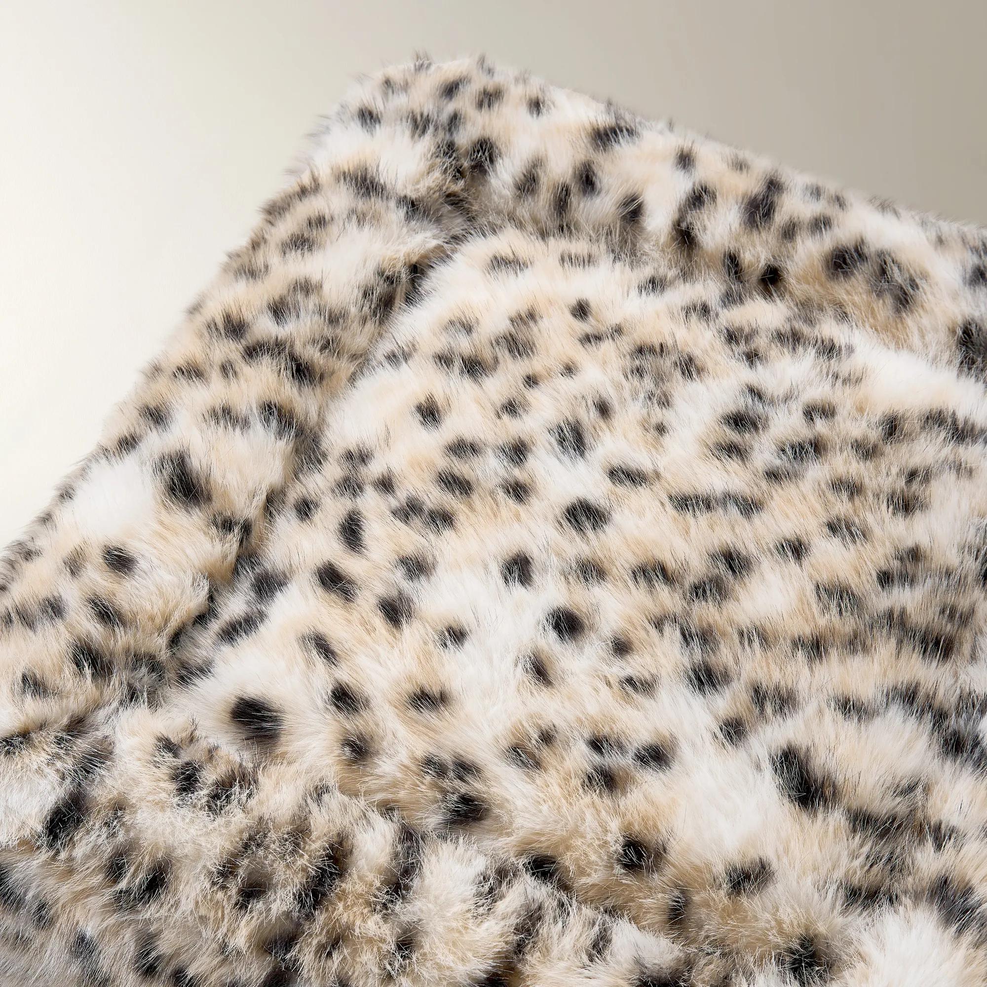 Reims Spotted Faux Fur Stool