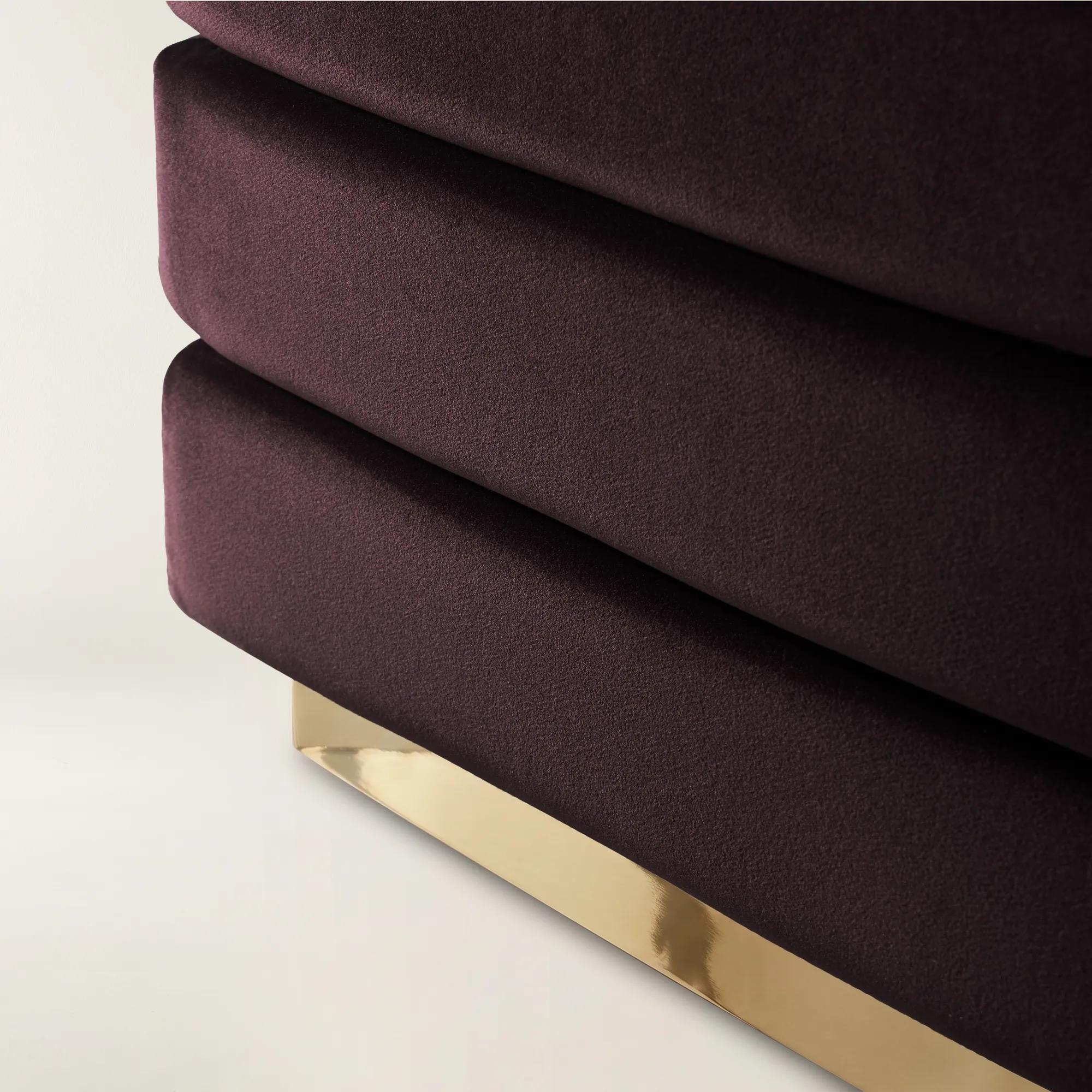 Gable Fig Chenille Storage Stool