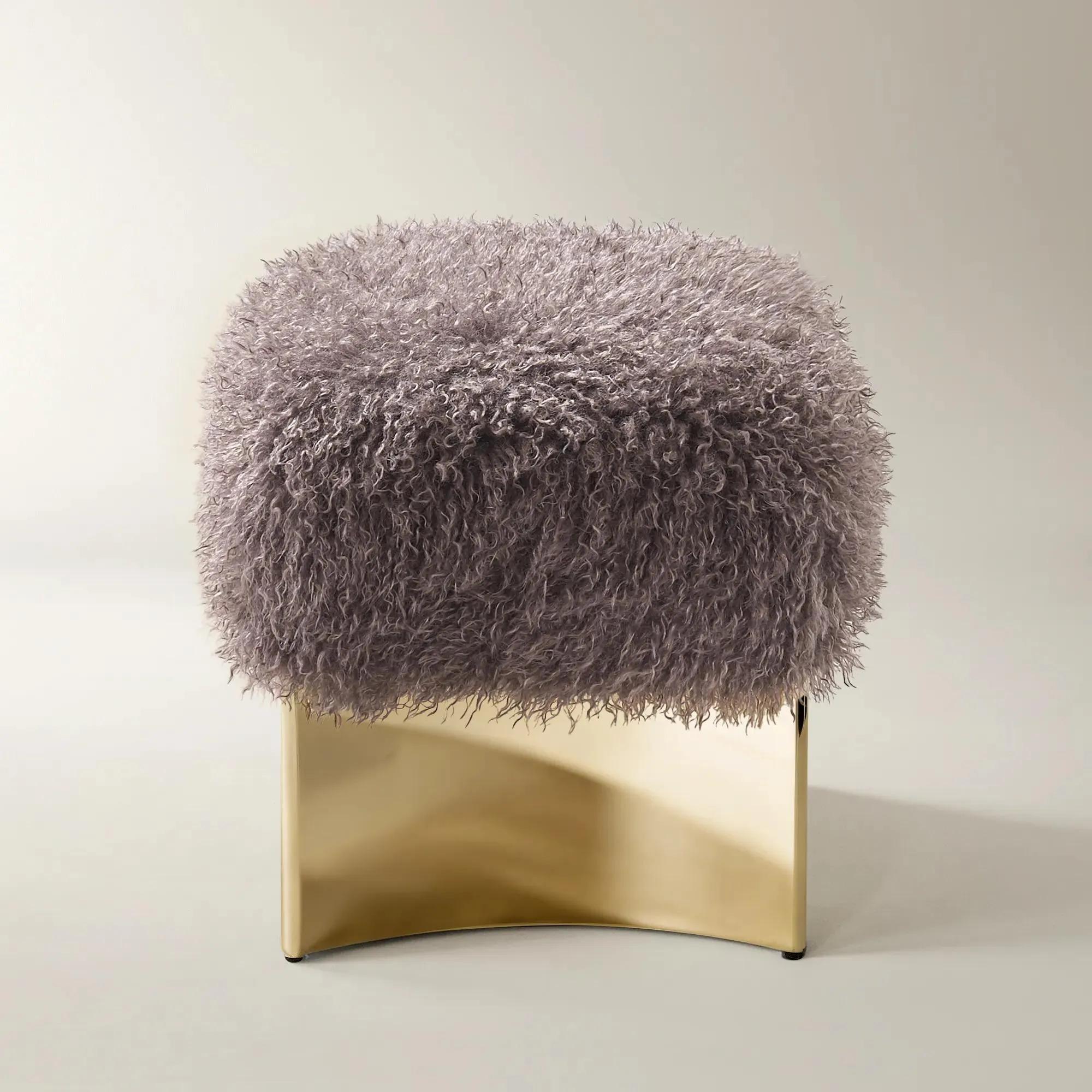 Lush Faux Fur Stool