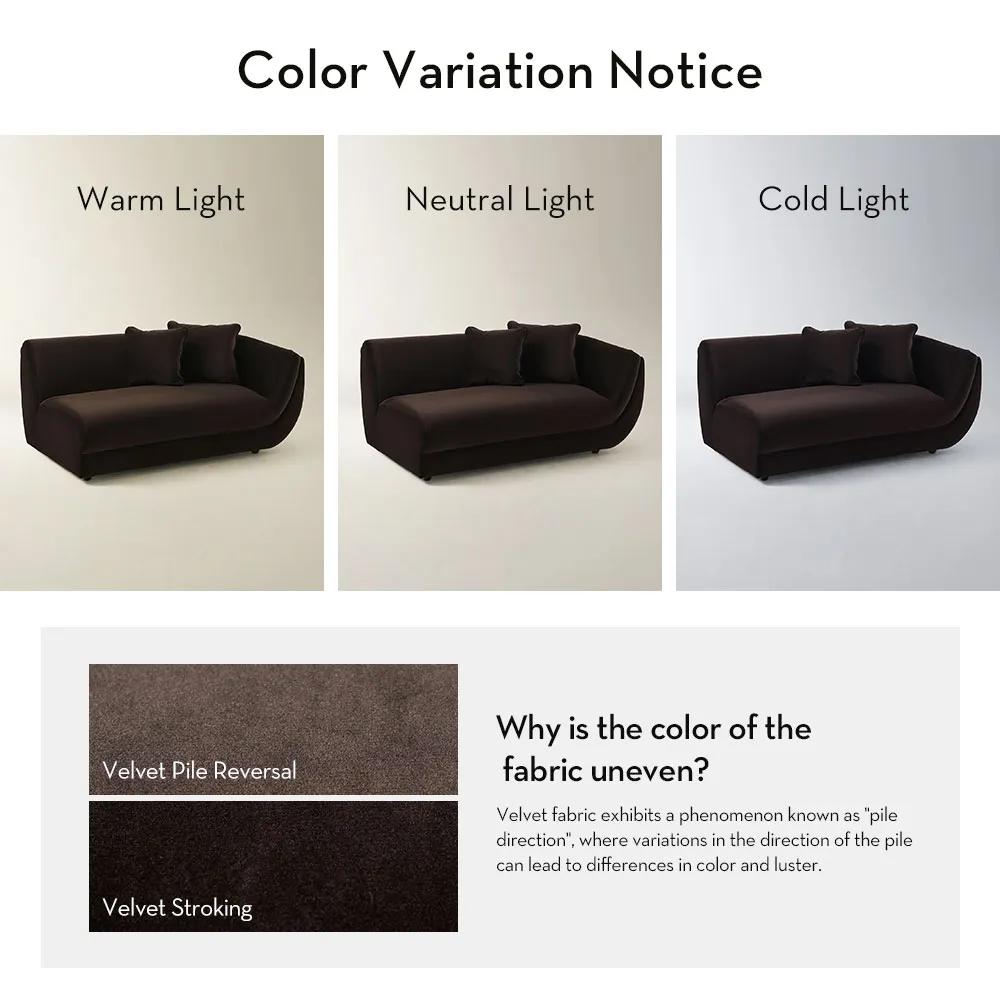 Curvia Dark Chocolate Velvet Grand Right-Arm Chair