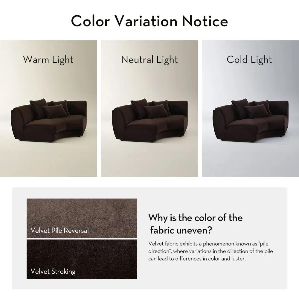 Curvia Dark Chocolate Velvet Corner Chair