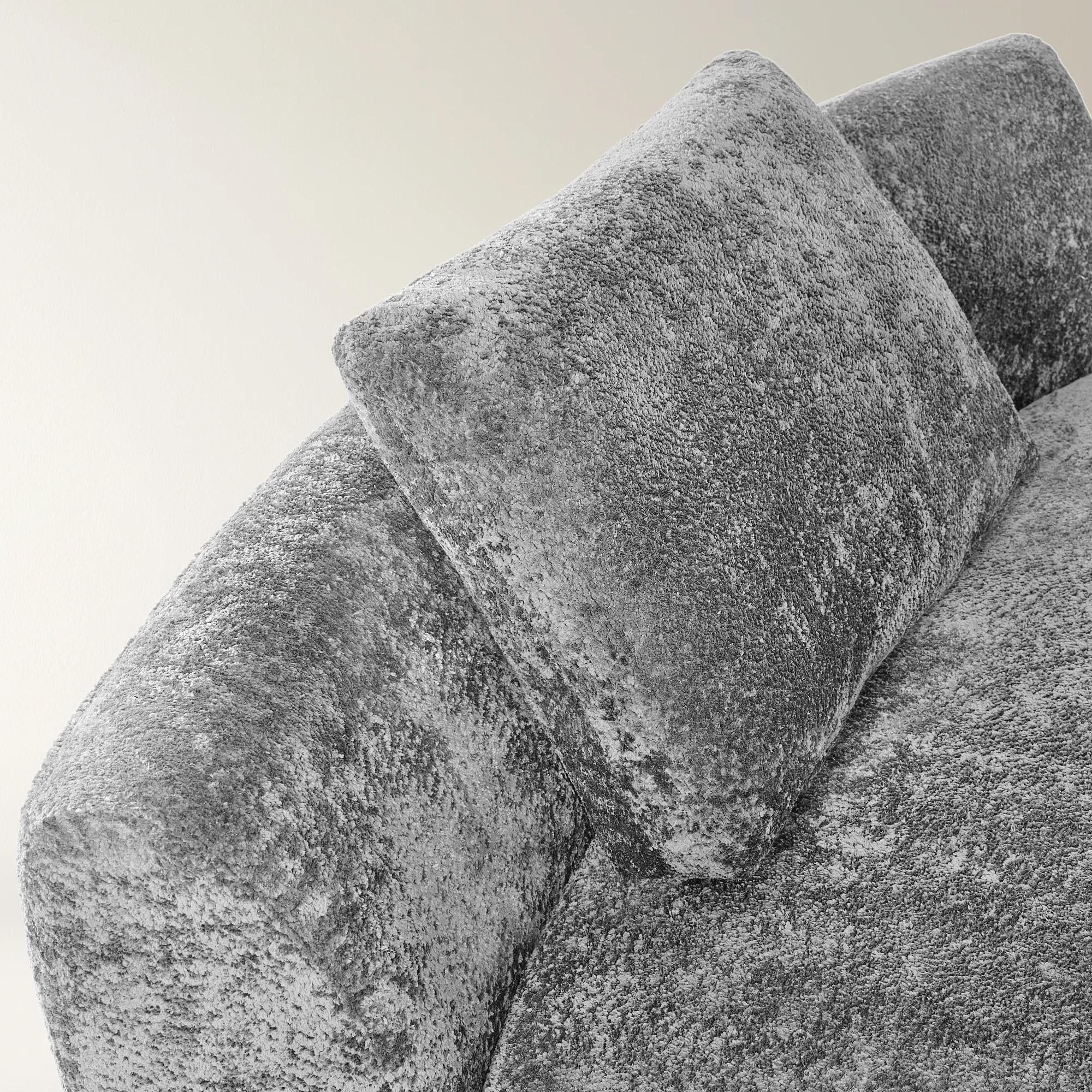 Irene 3-Piece Grey Chenille Sectional