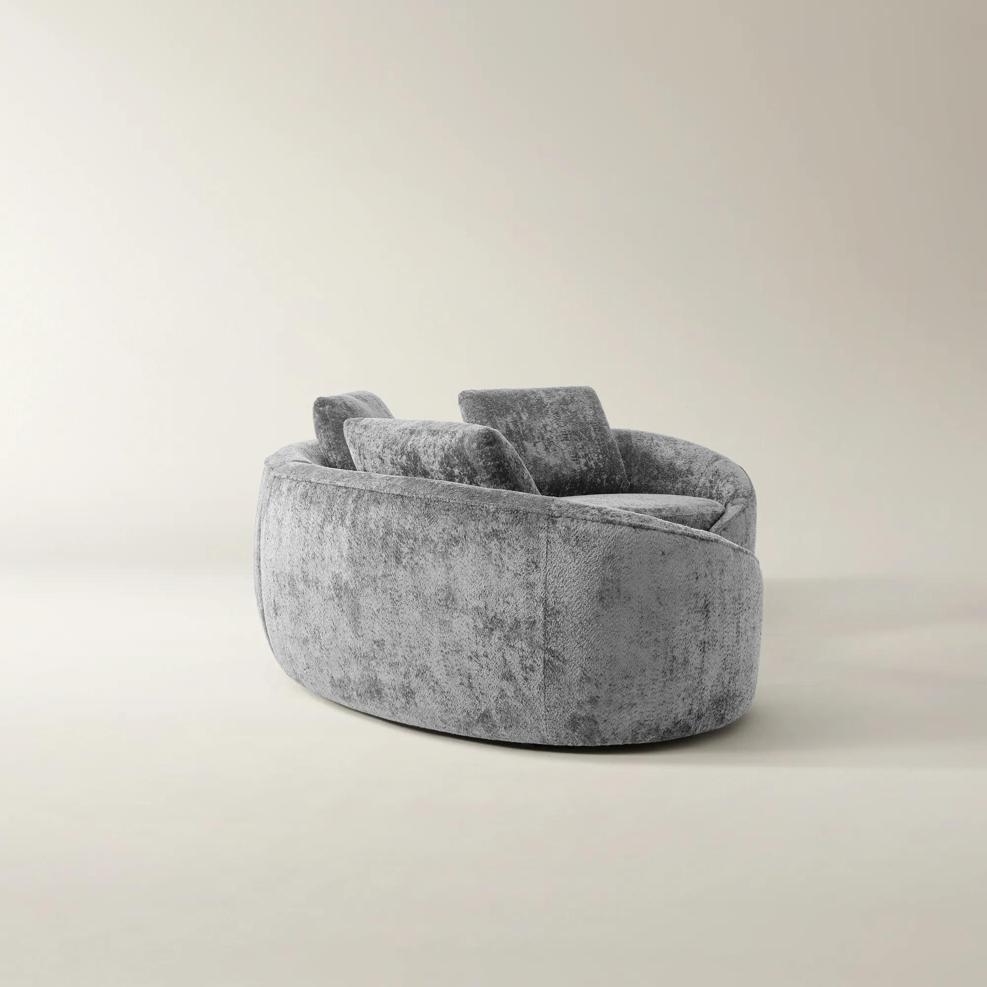 Irene 3-Piece Grey Chenille Sectional