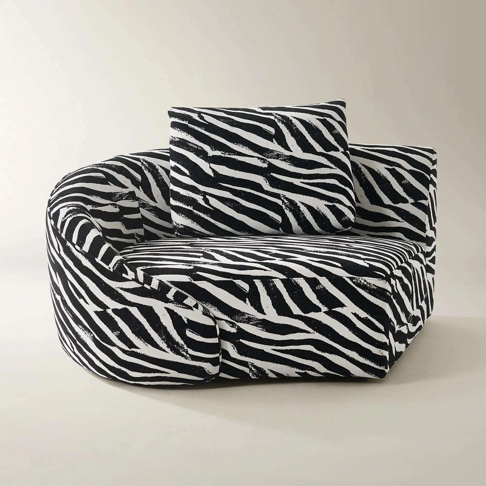 Irene White/Black Performance Chenille Component