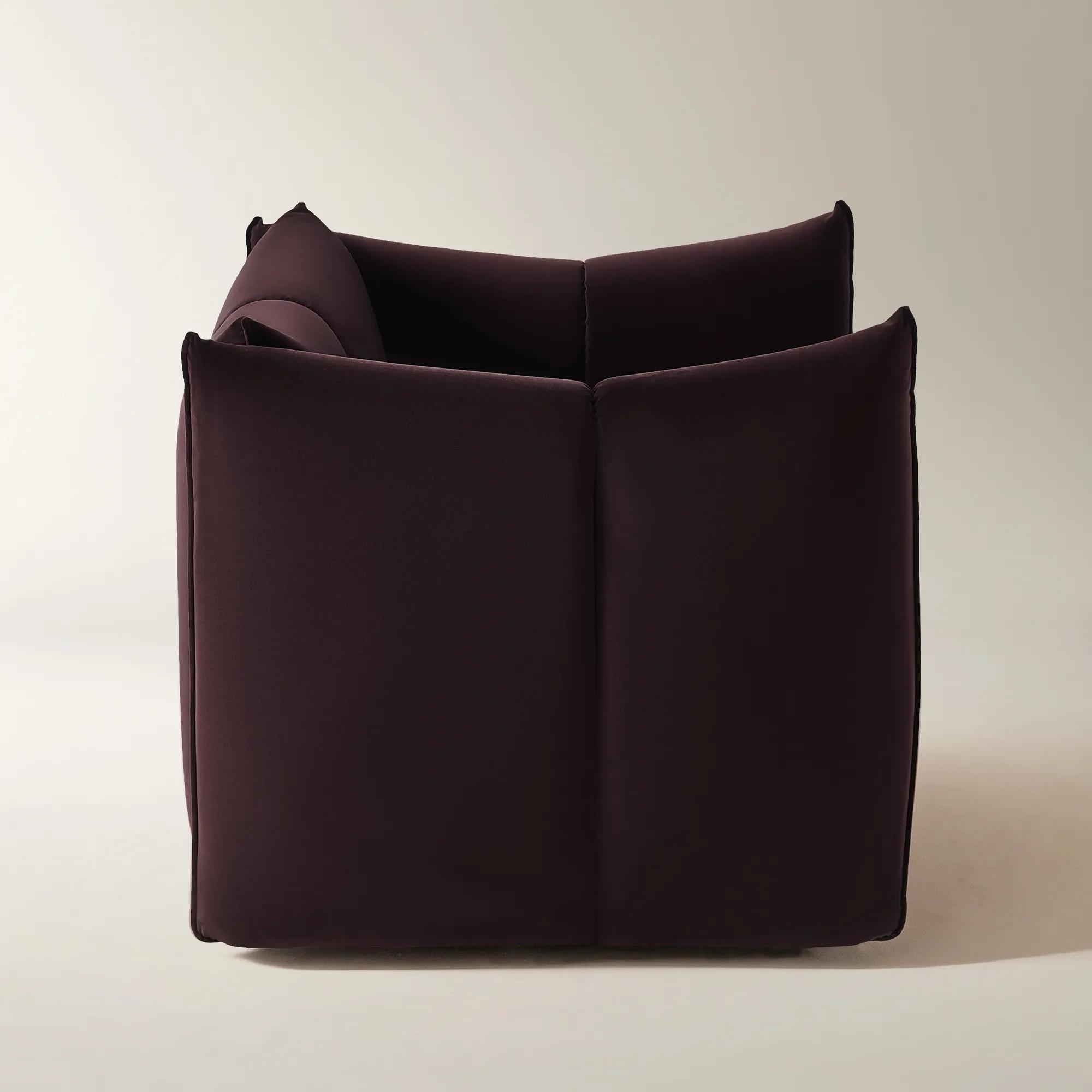 Reina Tufted Fig Velvet Swivel Chair