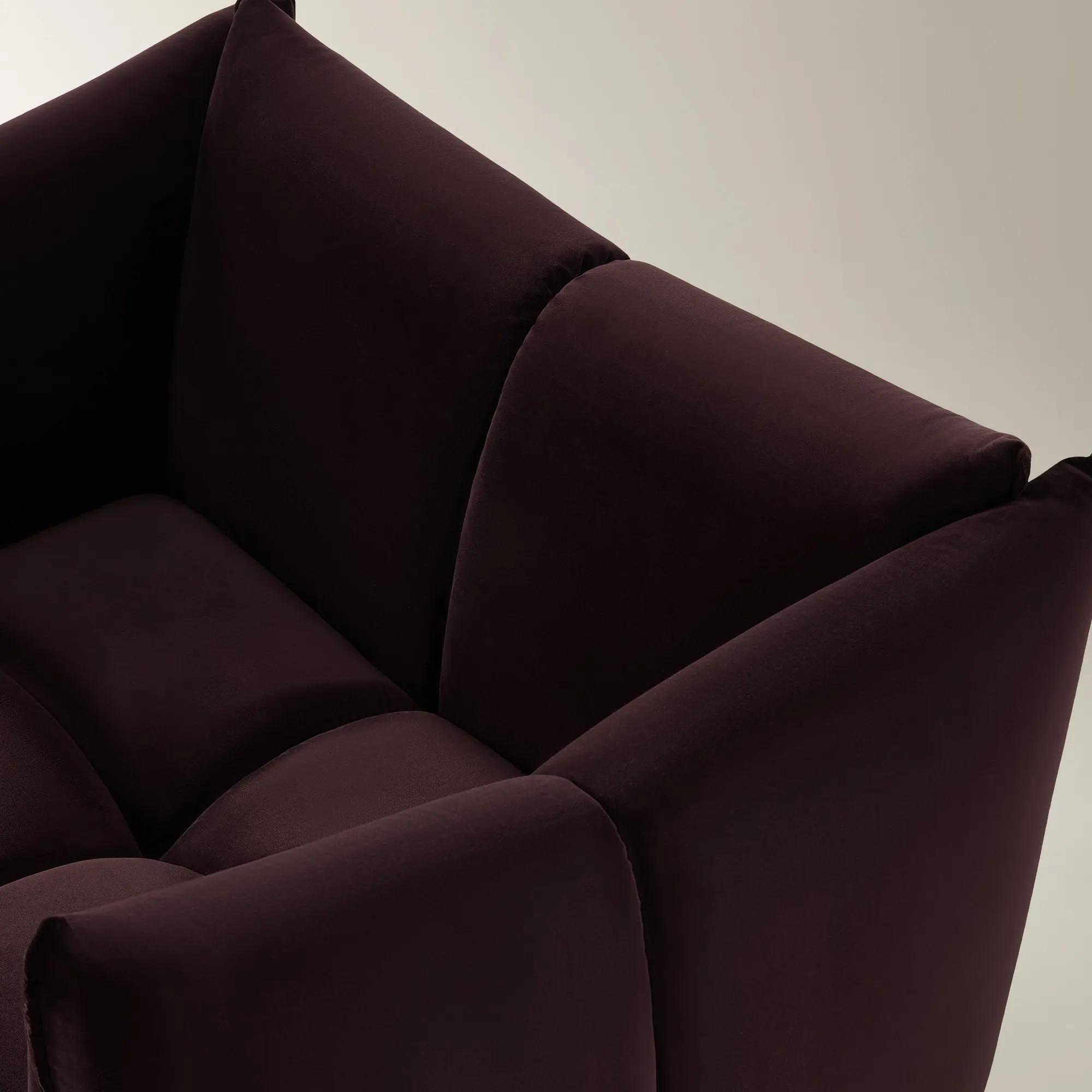 Reina Tufted Fig Velvet Swivel Chair