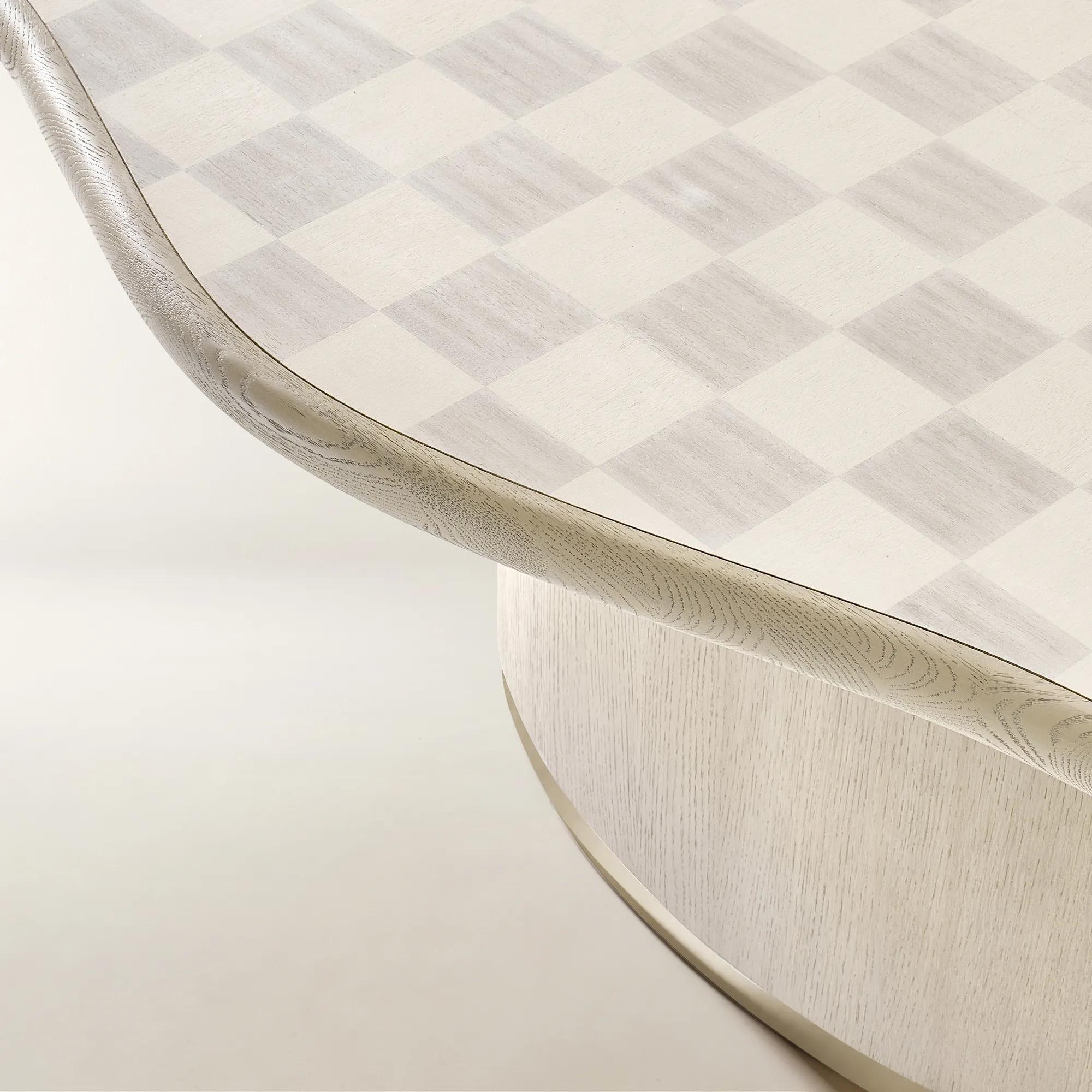 Vetra Checkerboard Oak and Maple Dining Table (84")