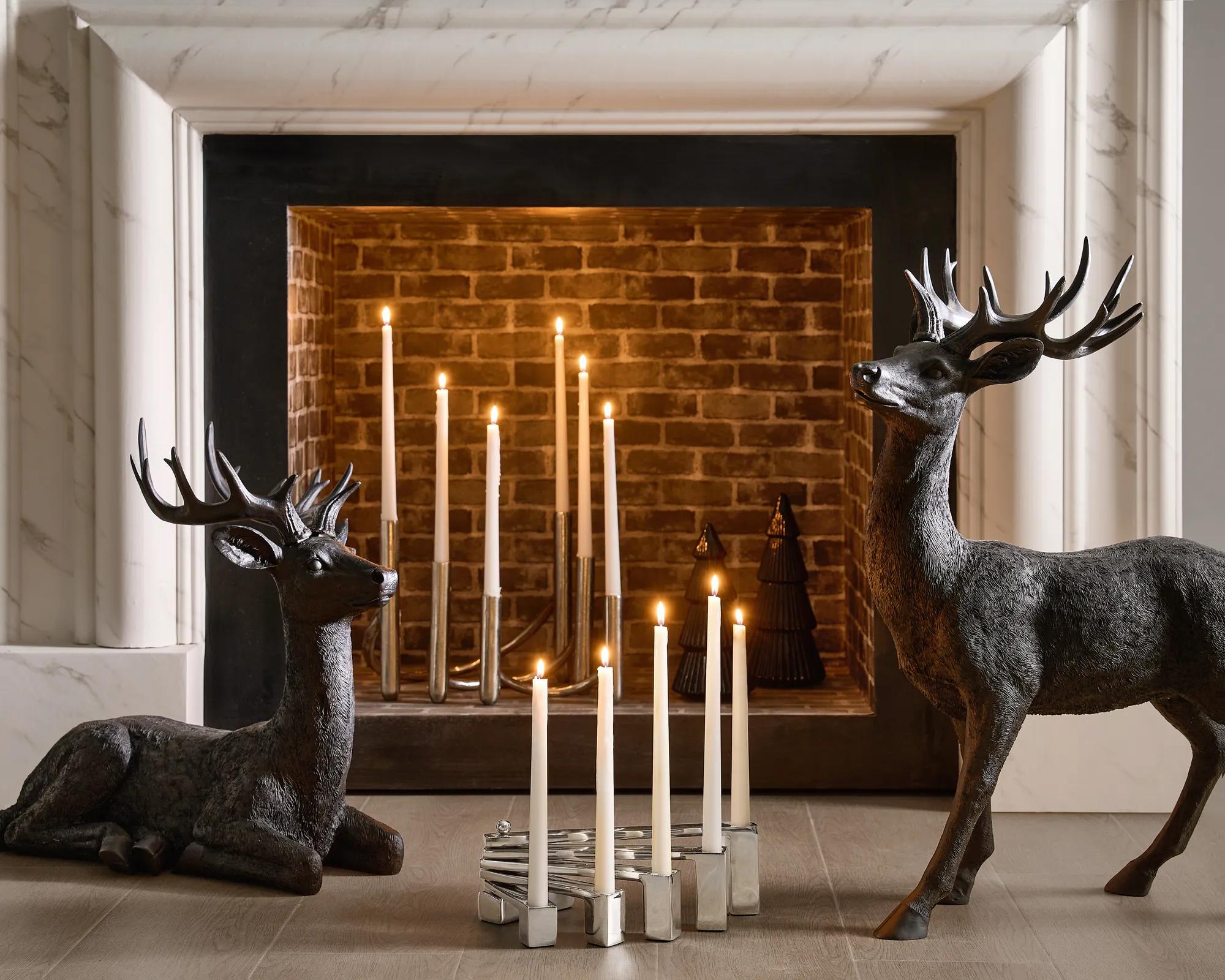 Black Glass Tree Set of 2 - 10" & 11"