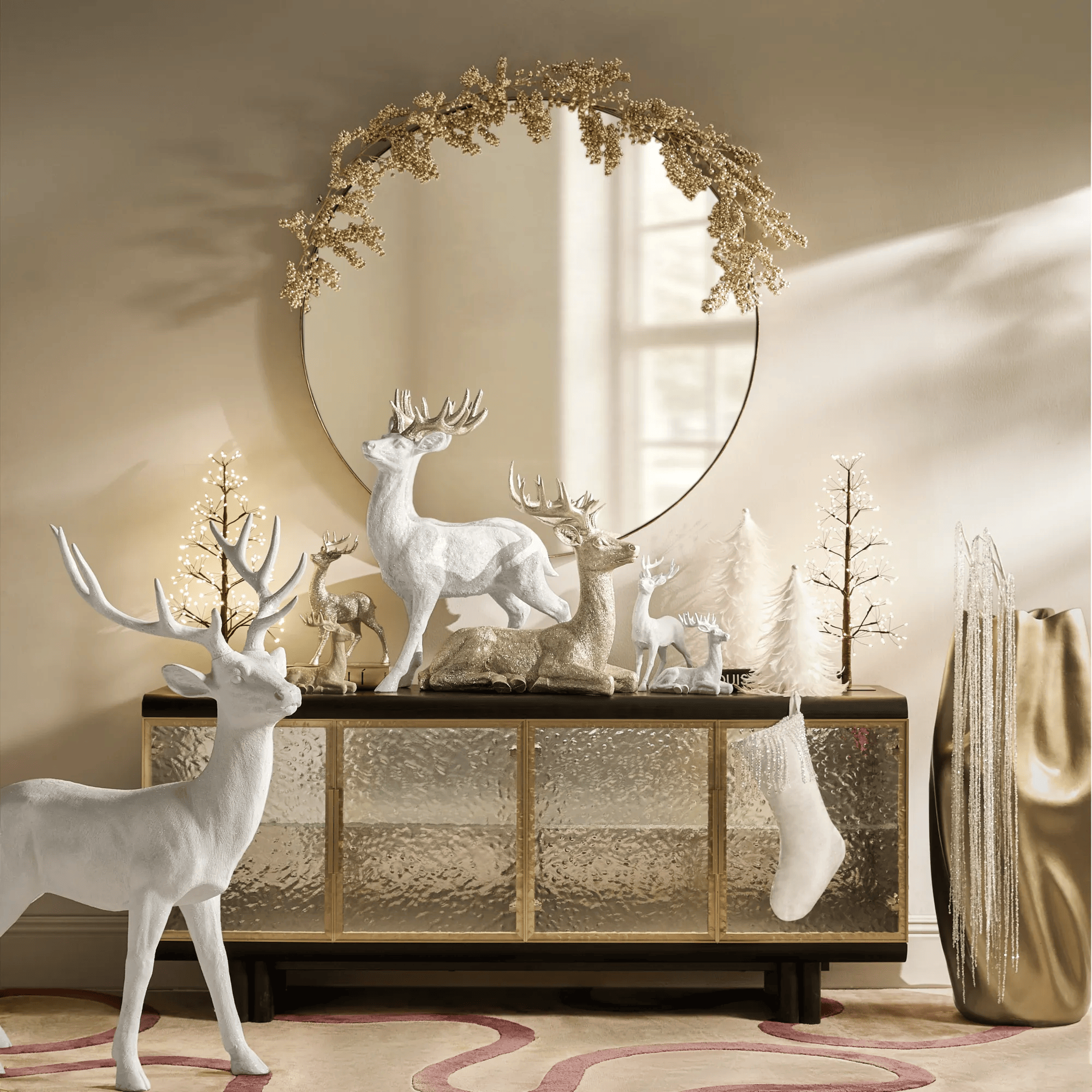 Metallic Gold Berry Garland 72"