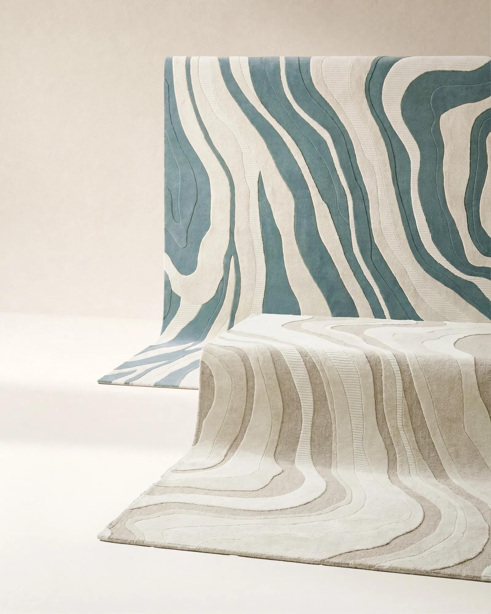 Kadence Wool Rug - Deep Sage Green/Ivory