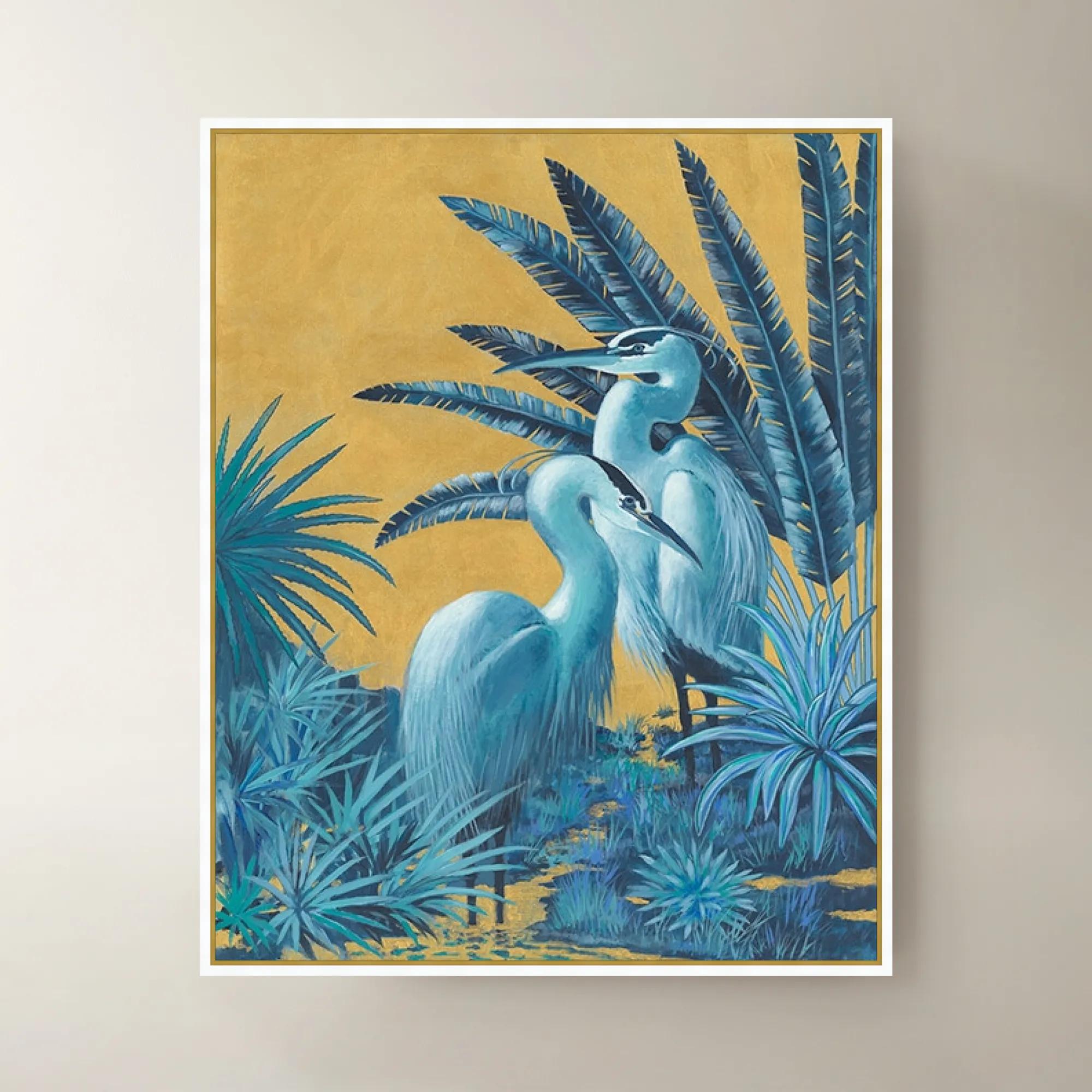 Blue Gold Herons