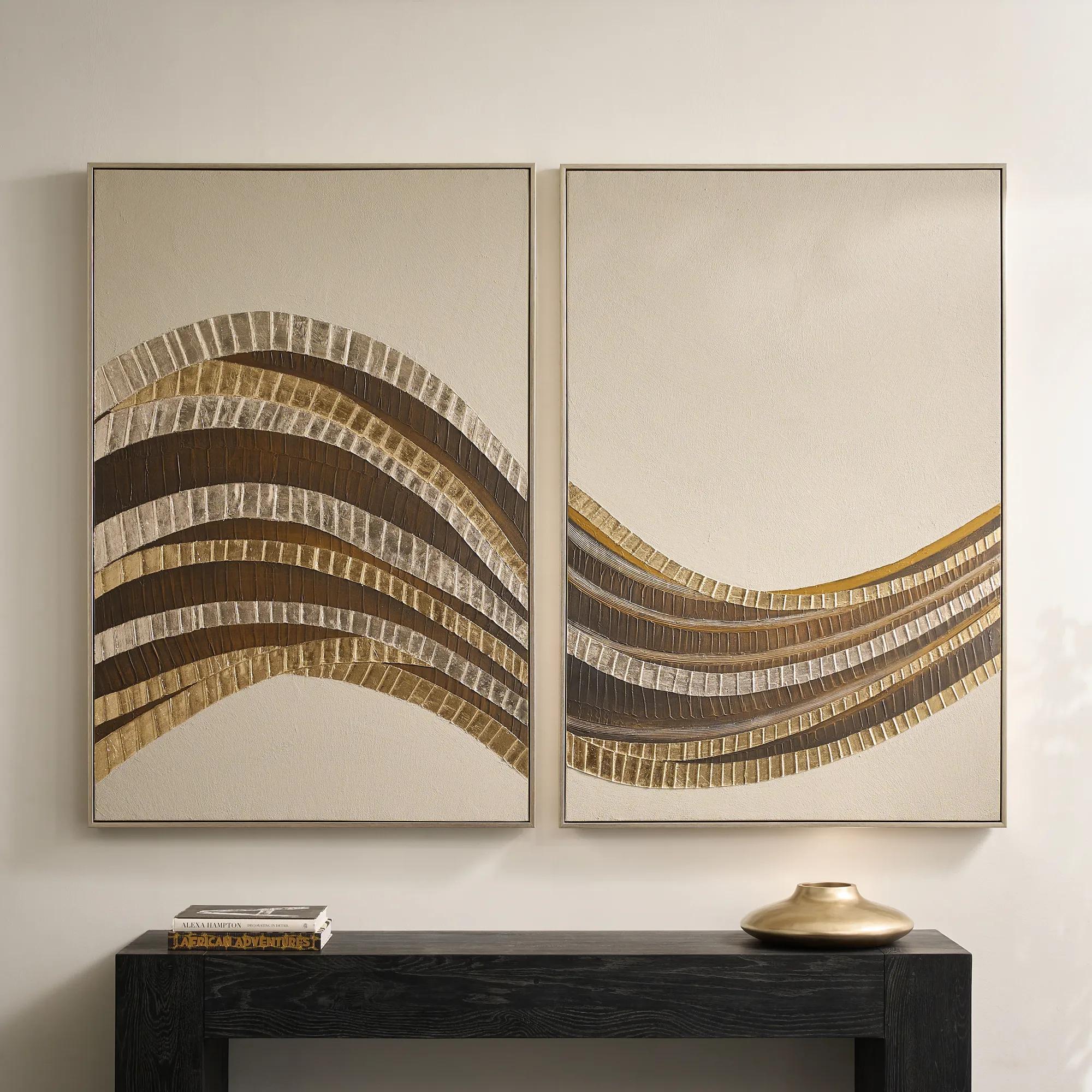 Stillness in Motion Diptych Painting