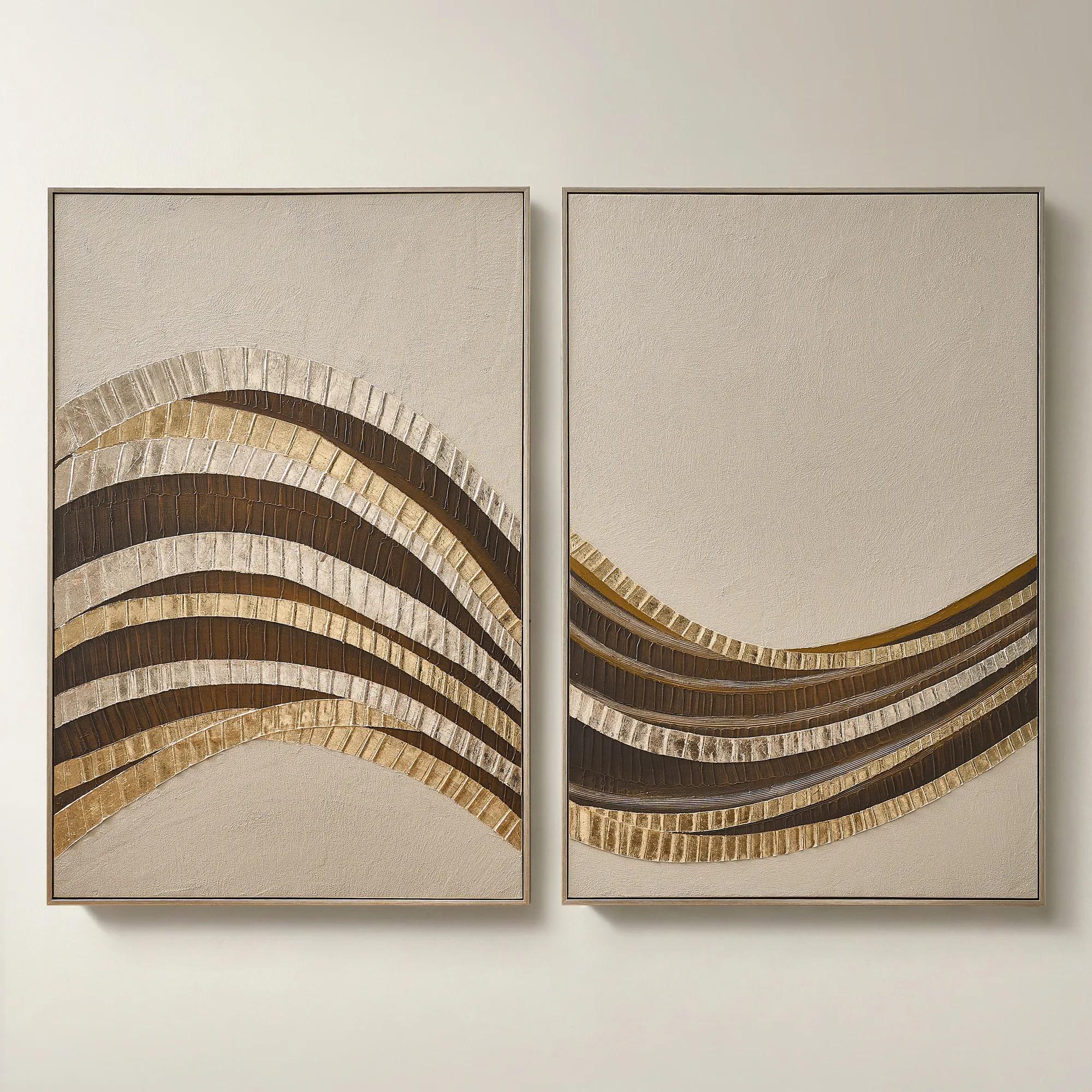 Stillness in Motion Diptych Painting