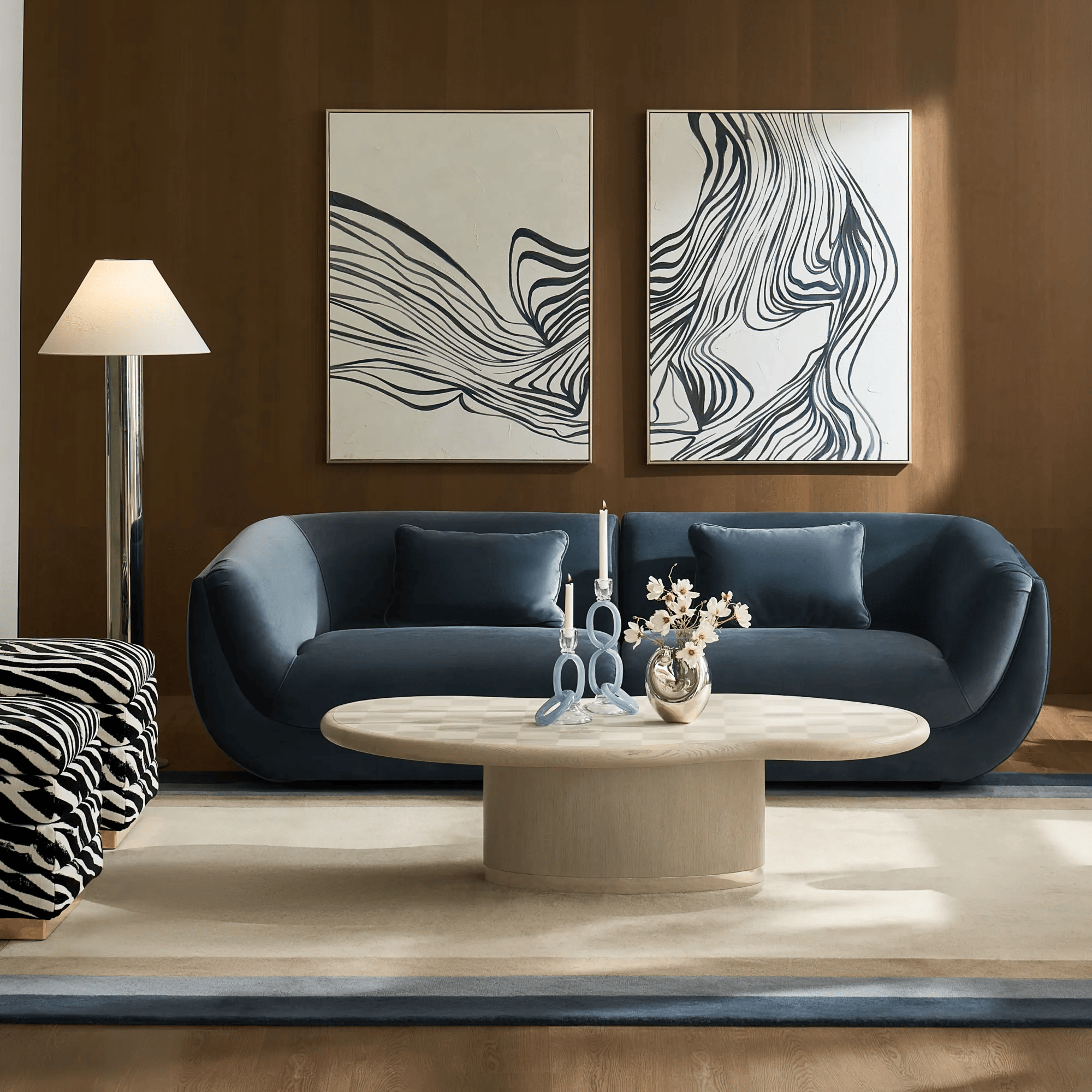 Rhythmic Diptych Painting