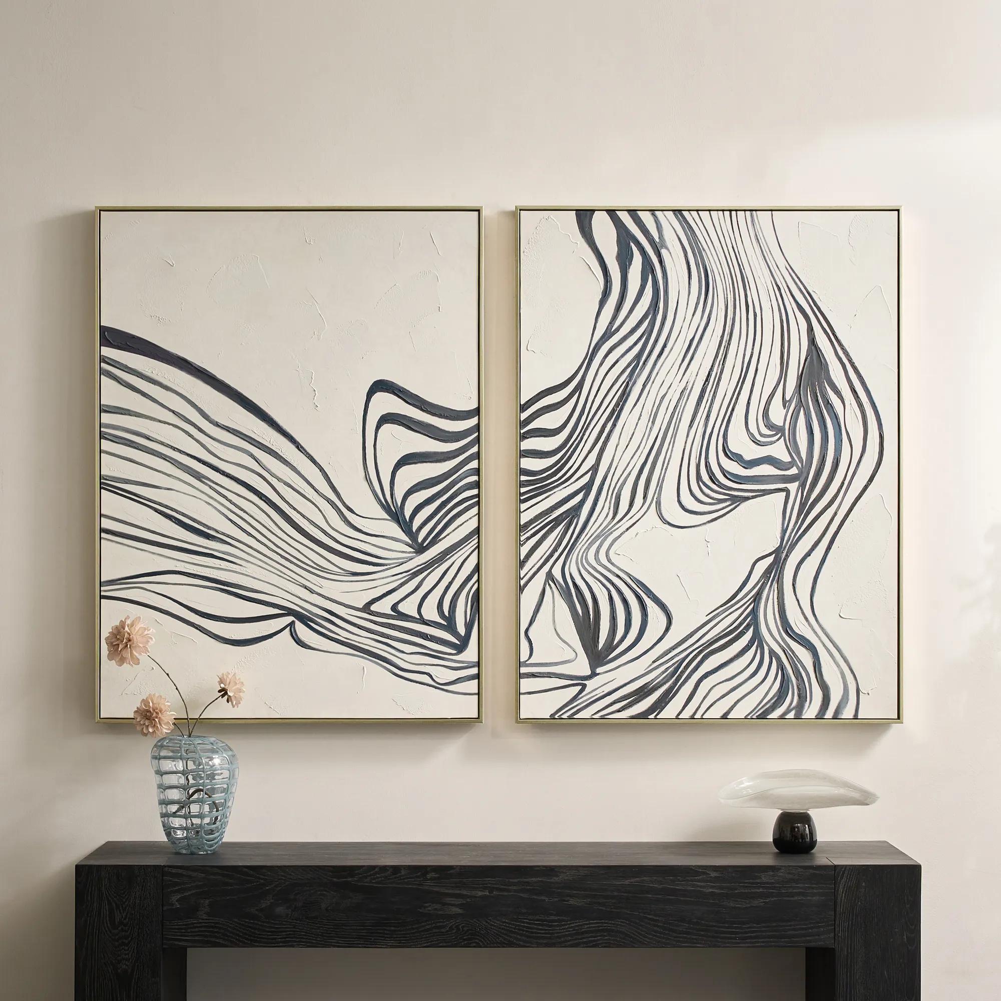Rhythmic Diptych Painting
