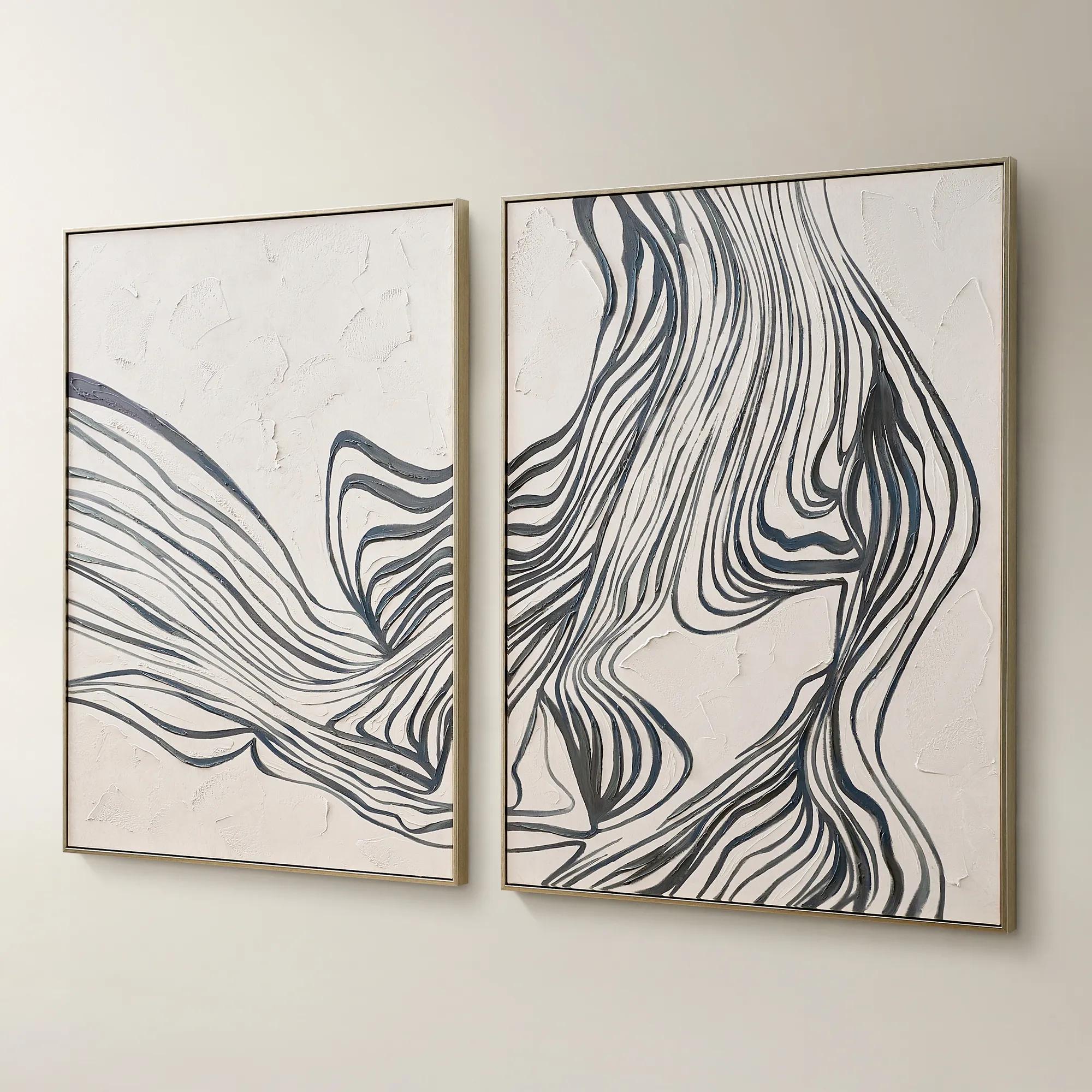 Rhythmic Diptych Painting