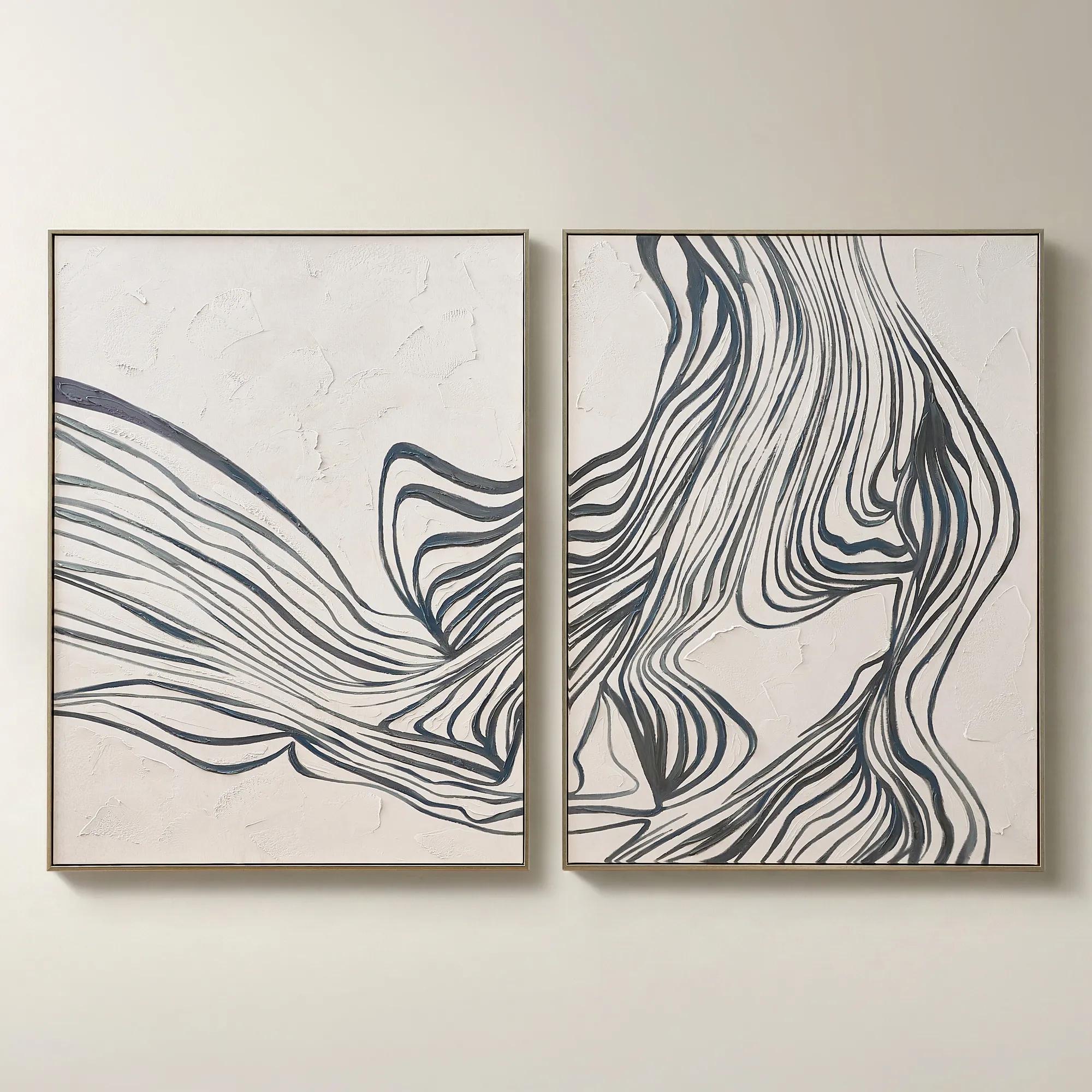 Rhythmic Diptych Painting
