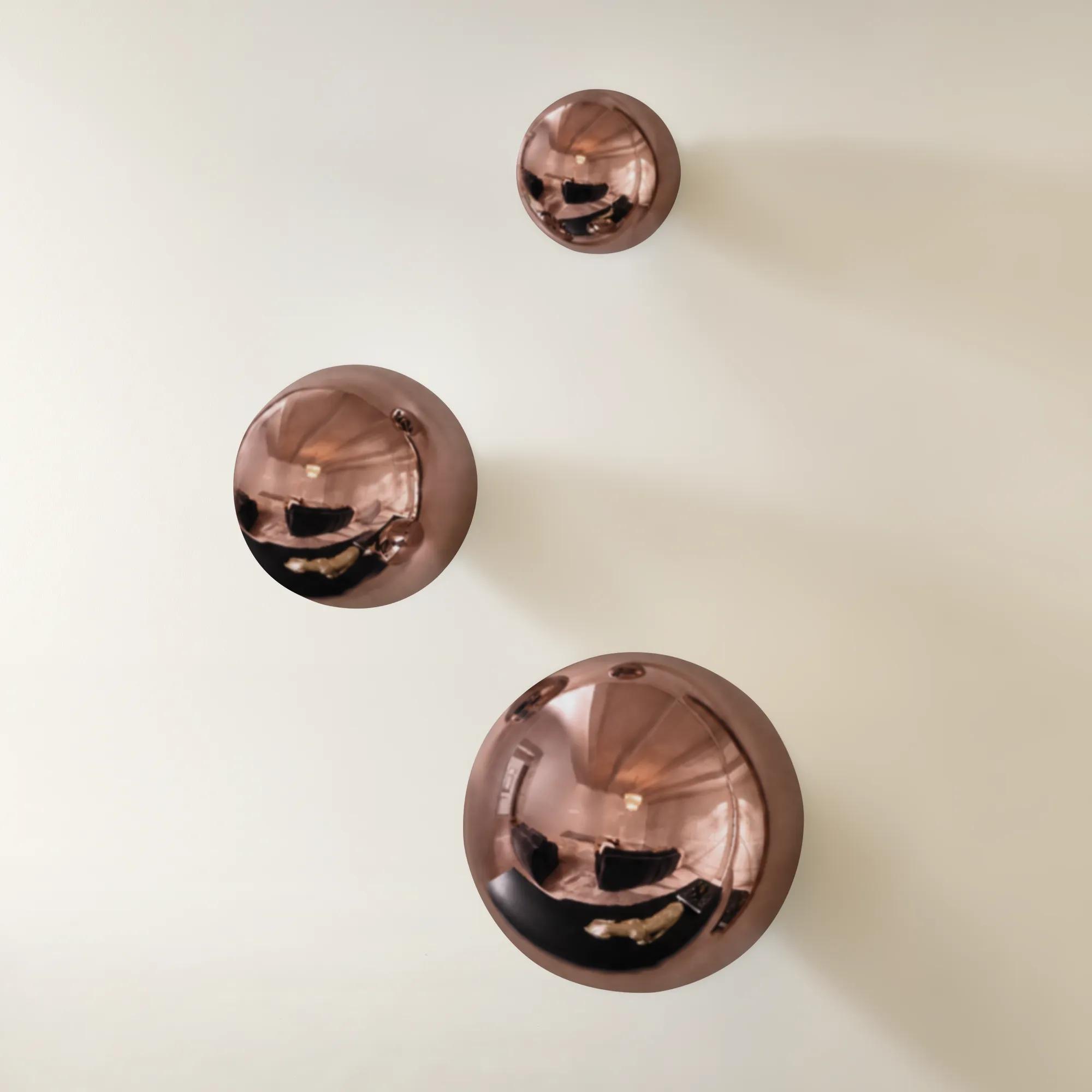Bronze Spheres Stainless Steel Wall Decor Set of 3