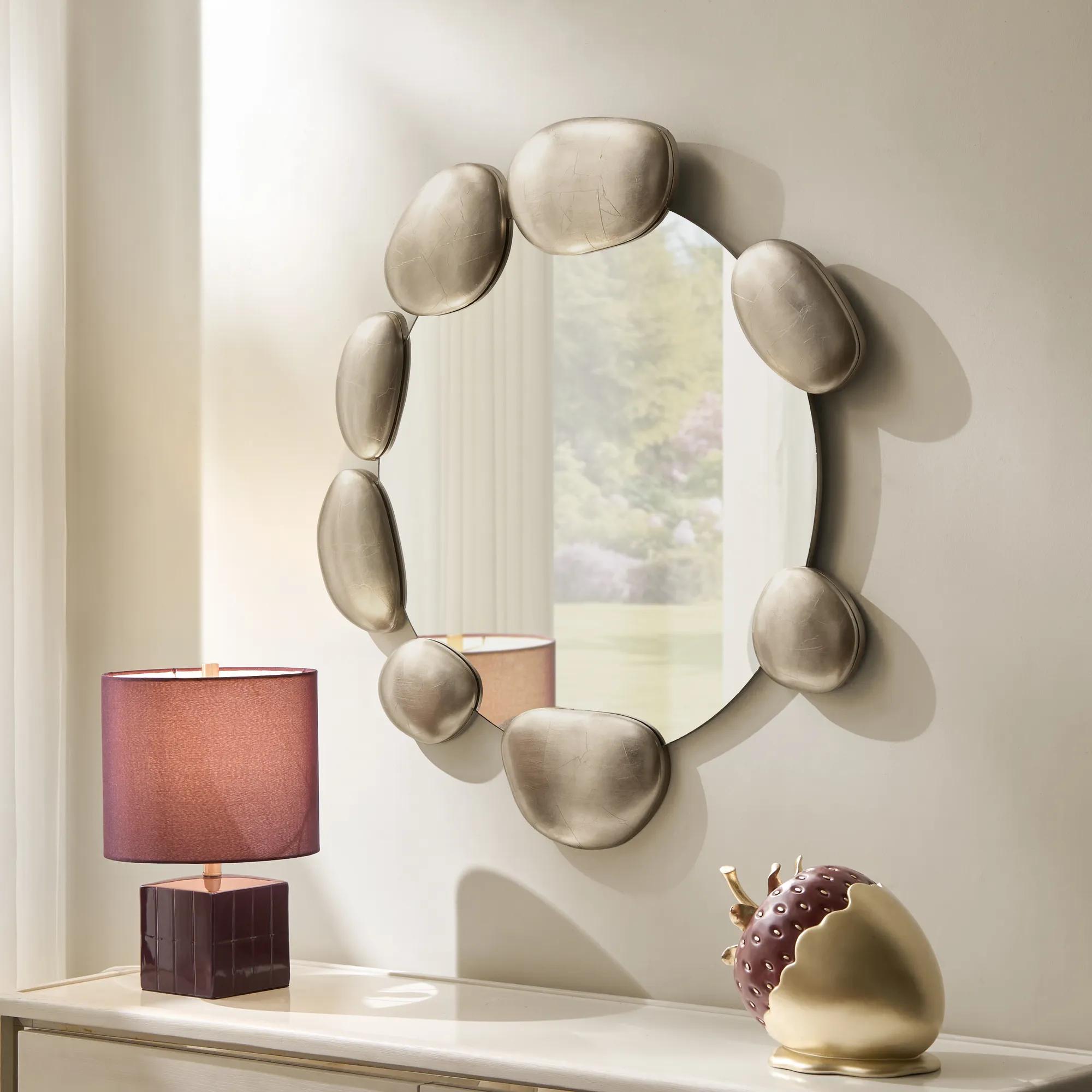 Pebbled Wall Mirror - Champagne