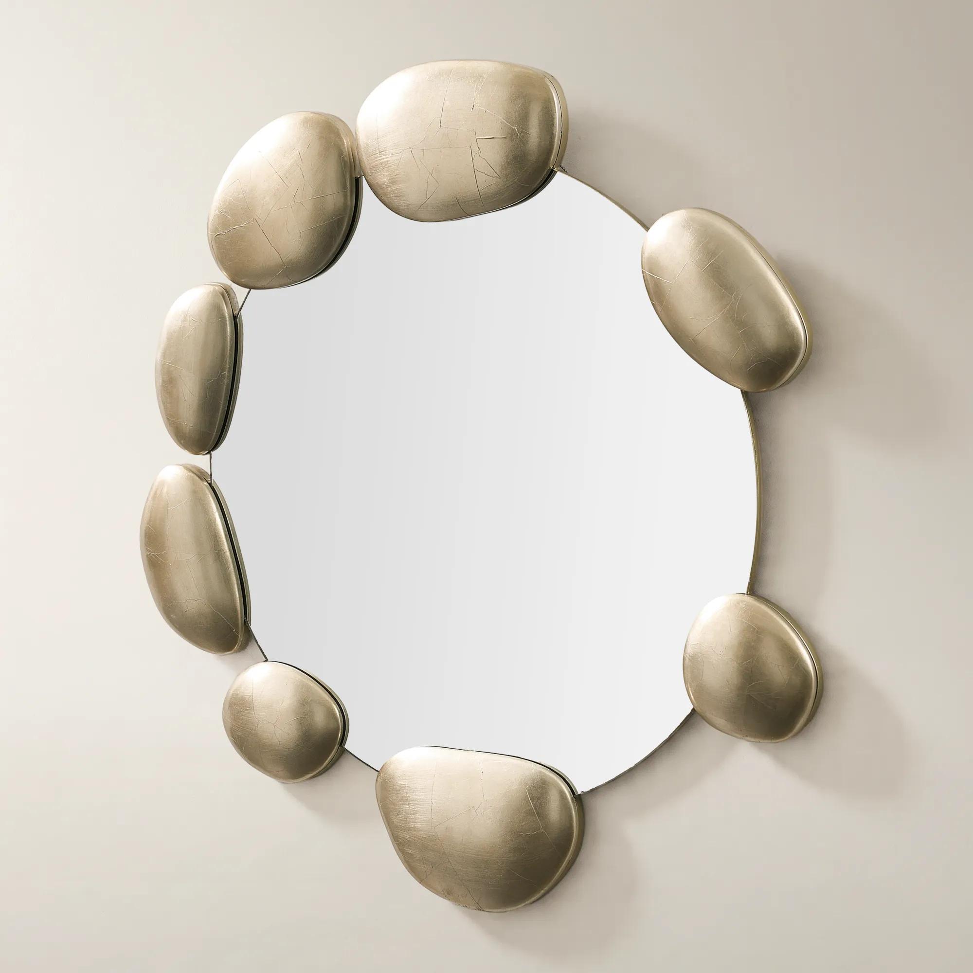 Pebbled Wall Mirror - Champagne