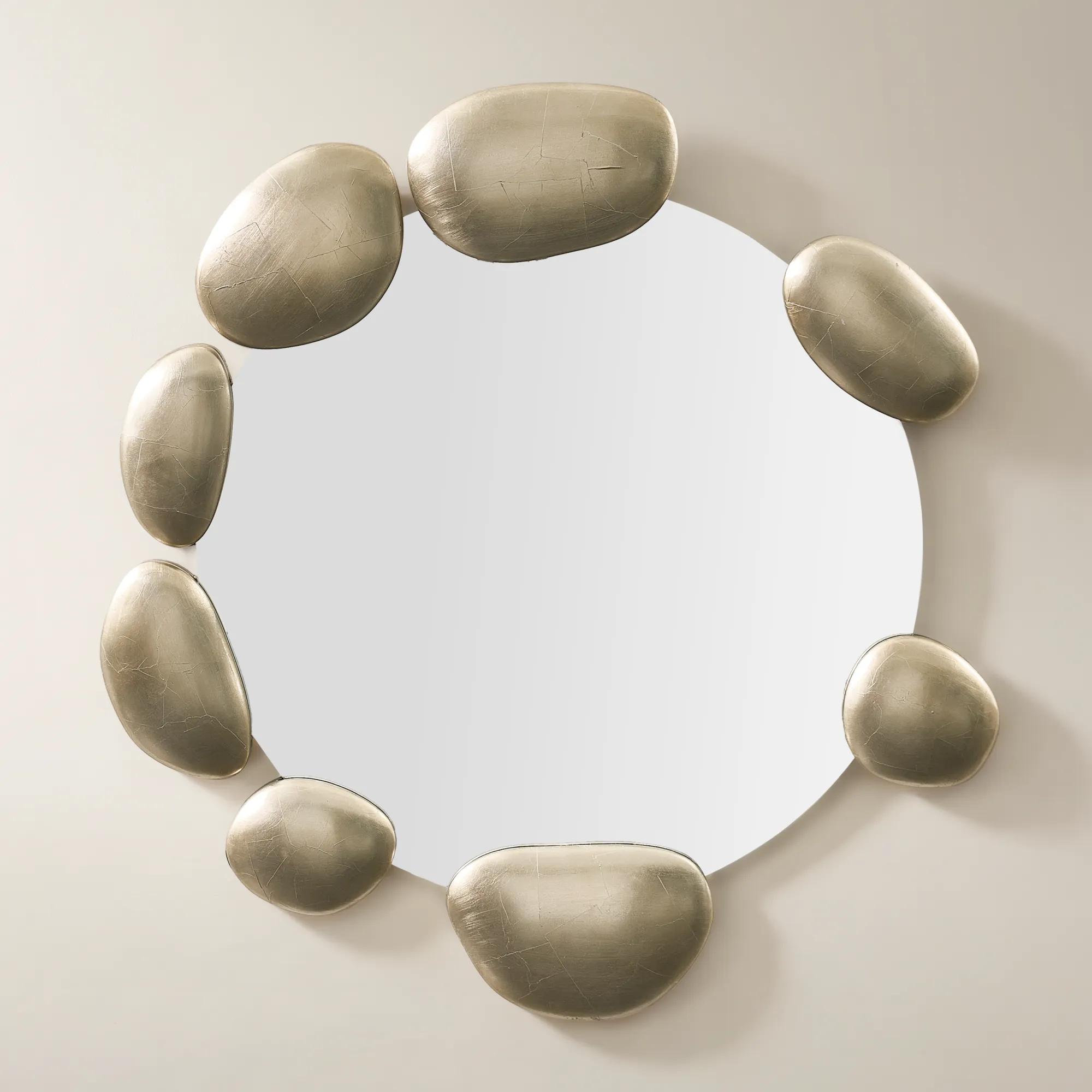 Pebbled Wall Mirror - Champagne