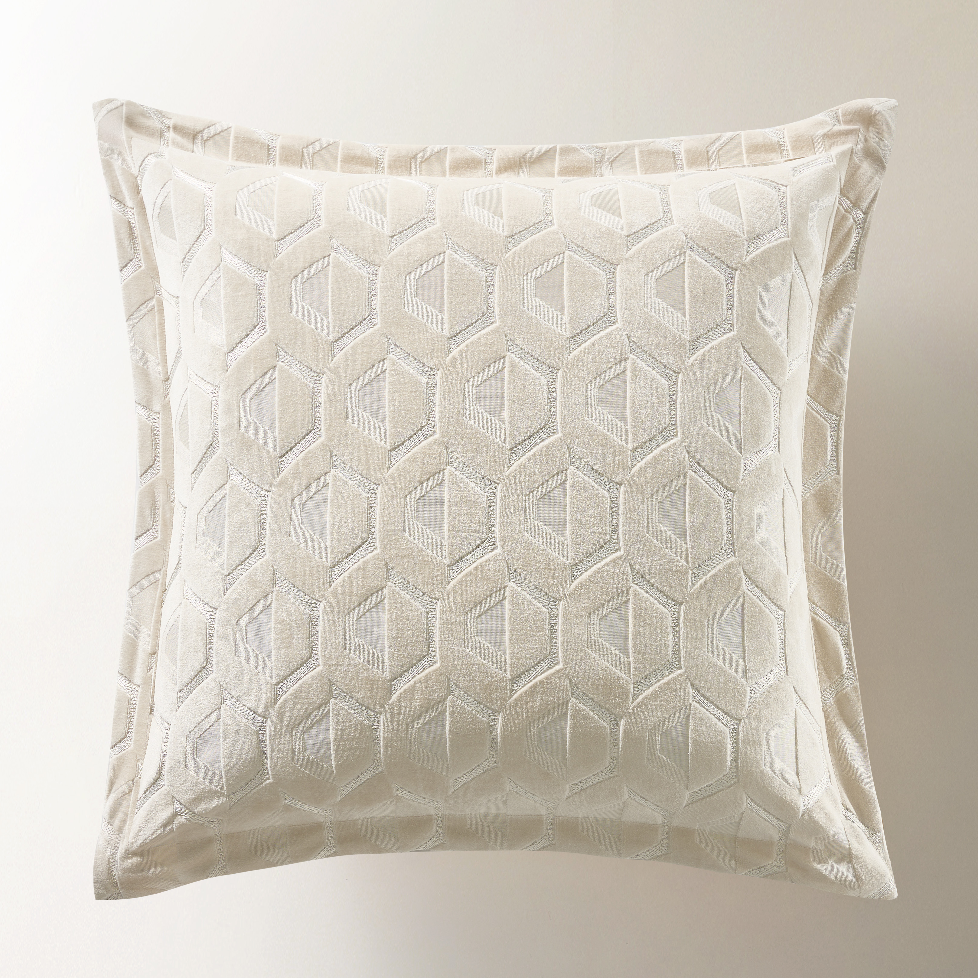 Cielo Cut Velvet Bedding Set - Alabaster
