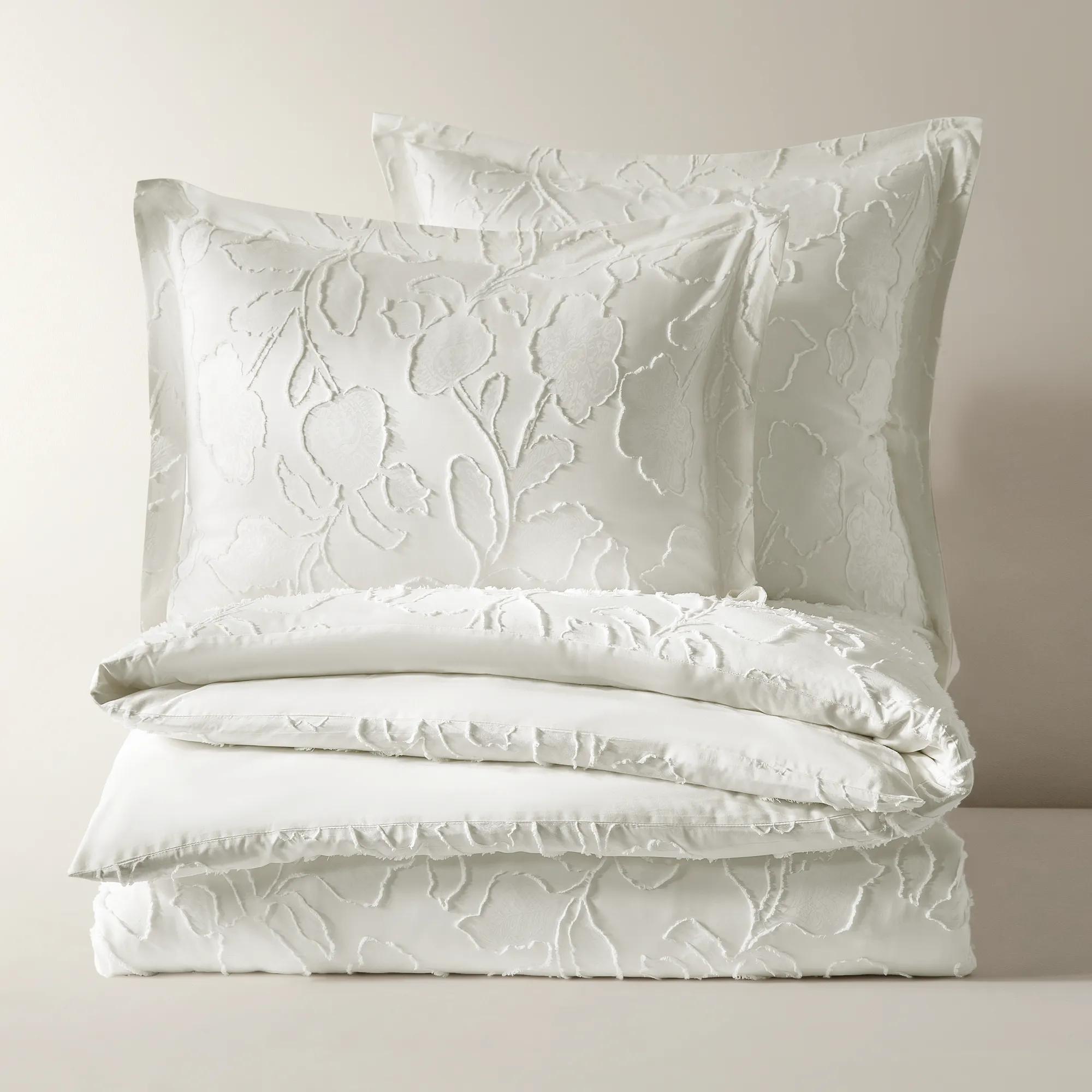 Cosette Textured Jacquard Bedding Set - Ivory