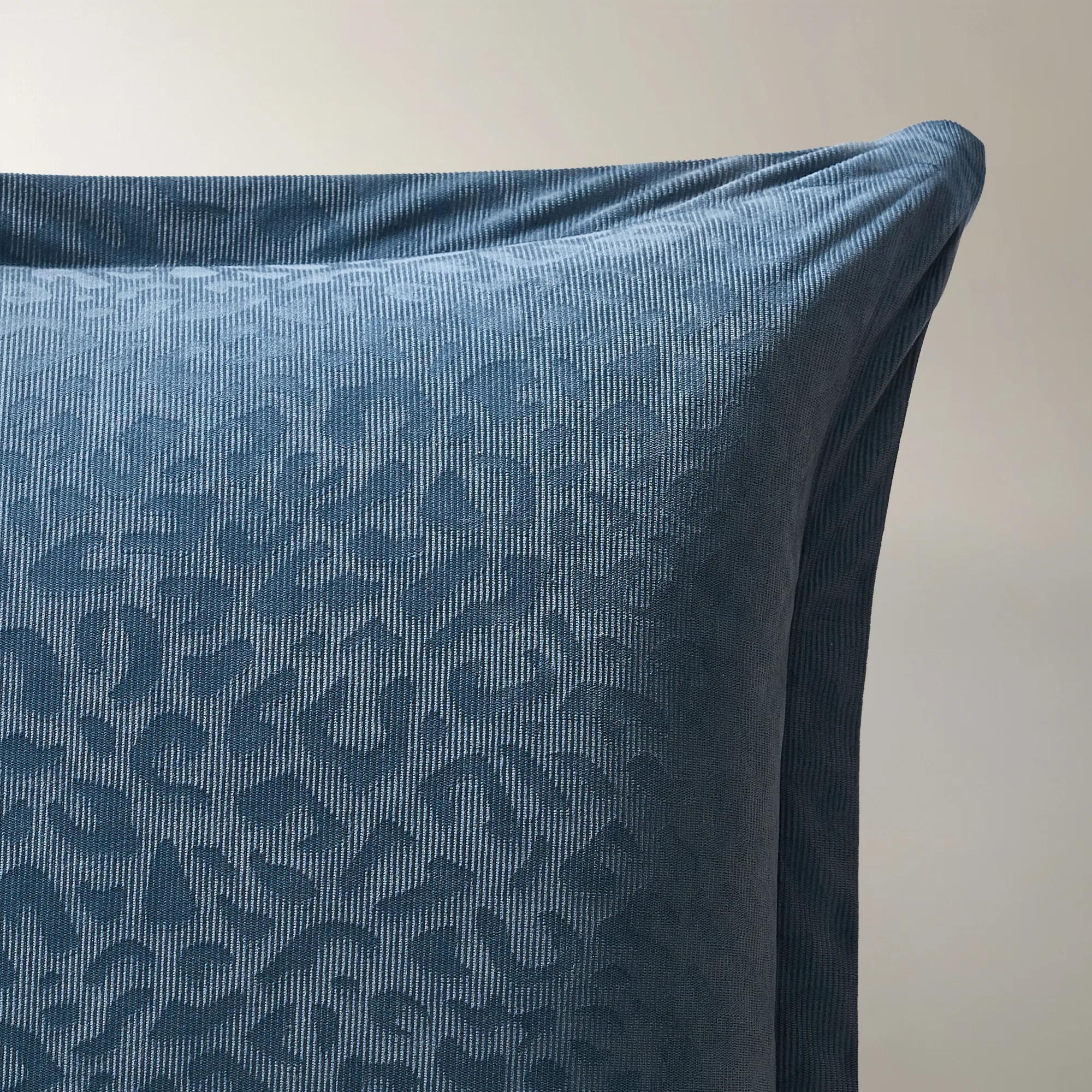 Leopard Corduroy Velvet Bedding Set - Dusty Blue