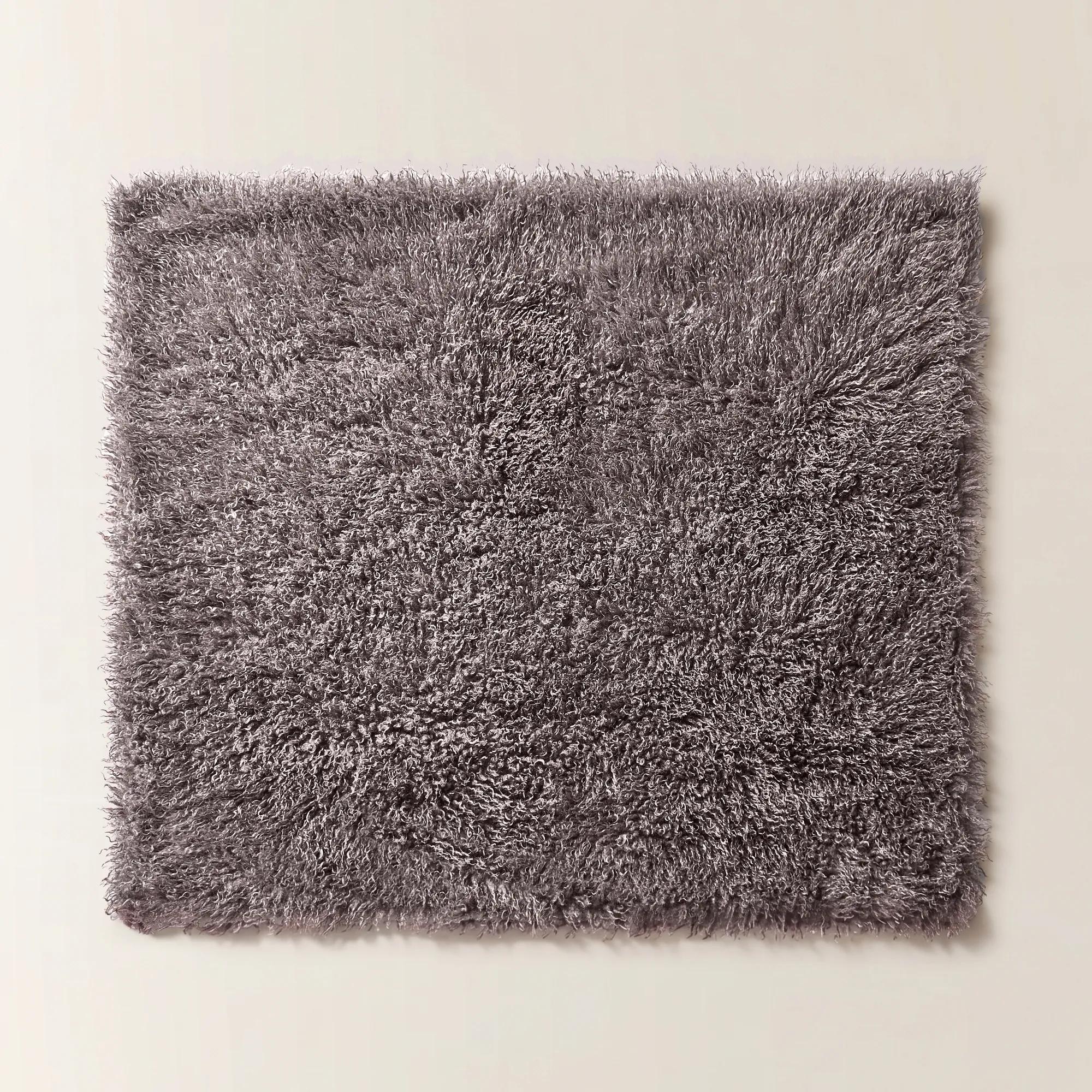 Micah Faux Mongolian Throw 50" x 60"- Smoked Plum