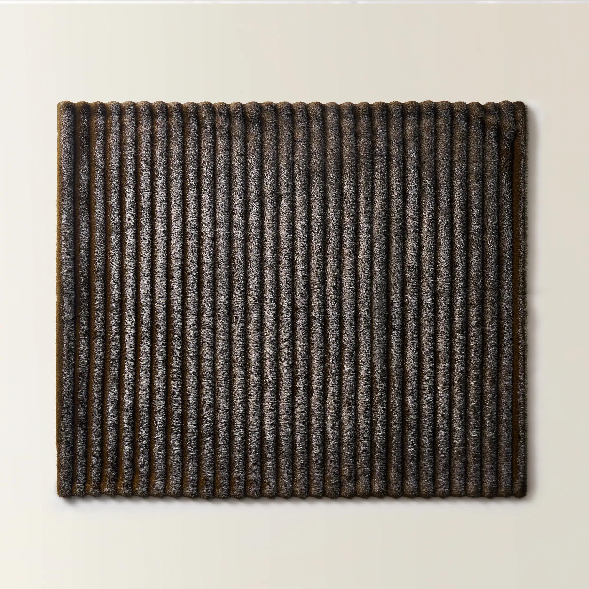 Chaska Channeled Fur Throw 60" x 50" - Dark Chocolate Brown