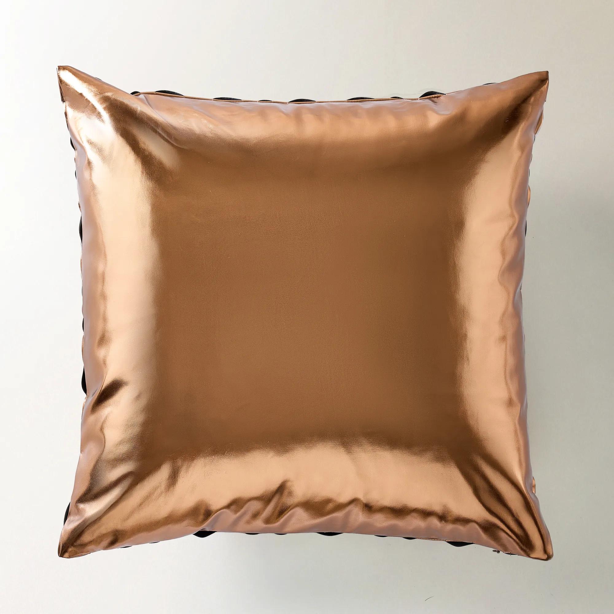 Wren Metallic Woven Pillow 20" - Bronzed Copper