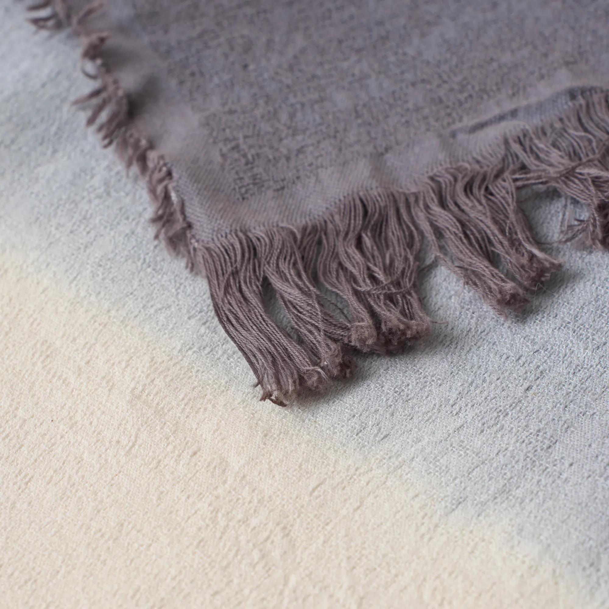 Mira Cotton Dip Dyed Throw 50" x 60" - Smoke