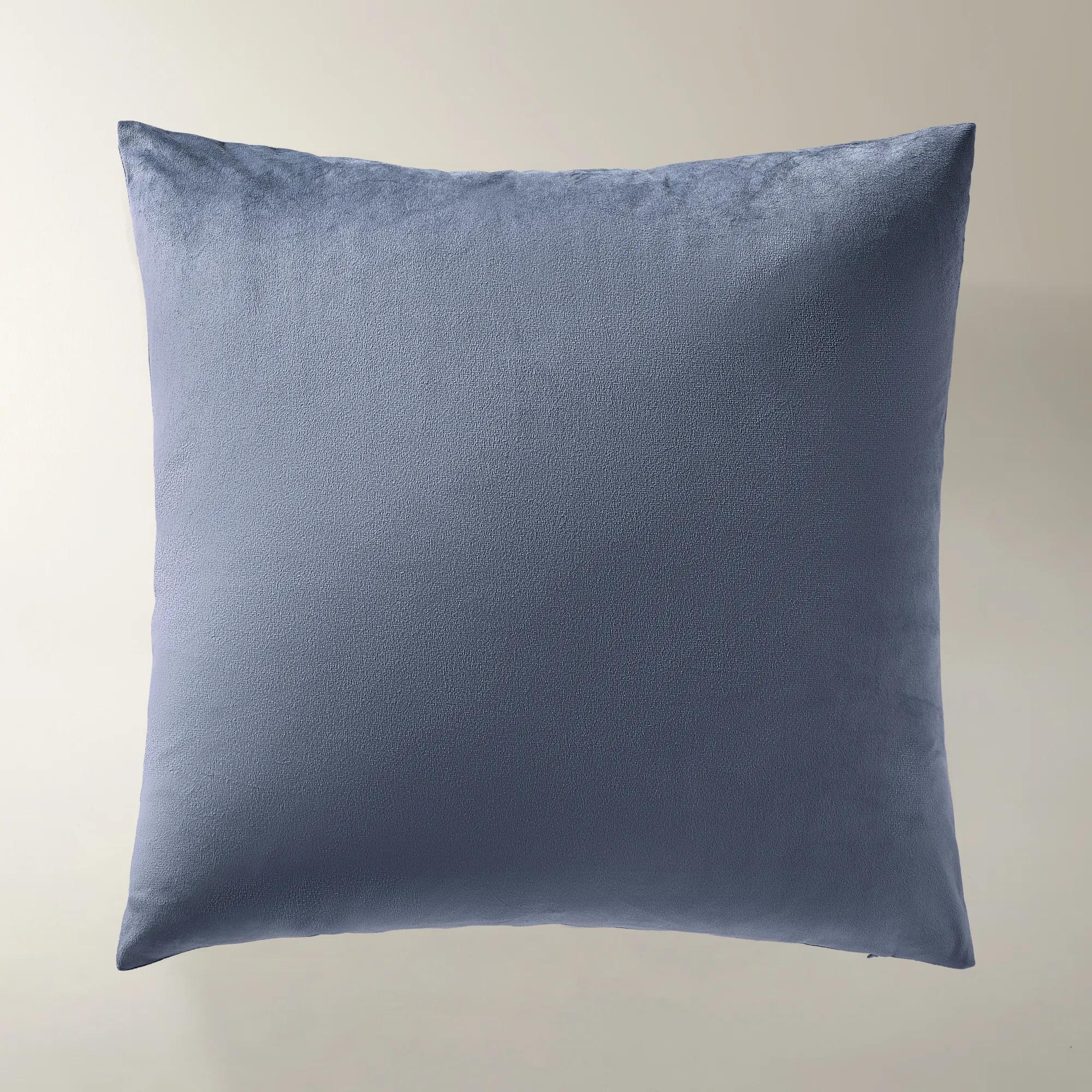 Namir Embroidered Velvet Pillow 22" - Dusty Blue