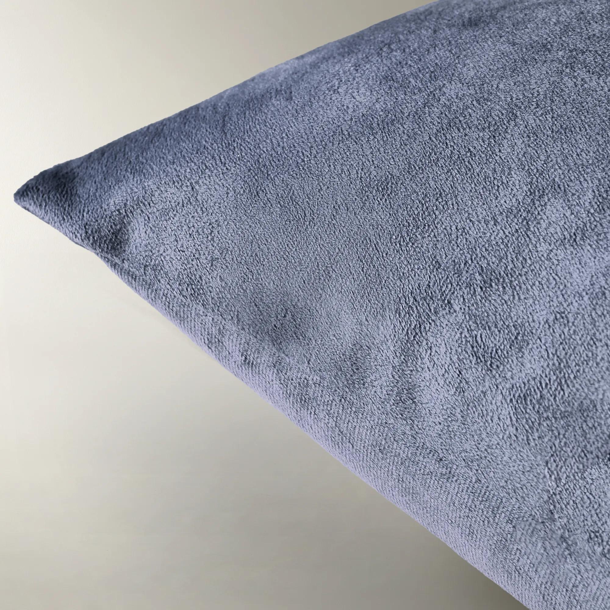 Namir Embroidered Velvet Pillow 22" - Dusty Blue