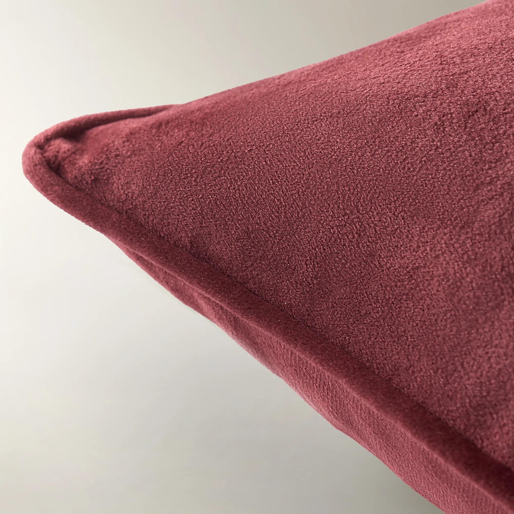 Nutcracker Embroidered Burgundy Velvet Holiday Pillow 20" x 20"