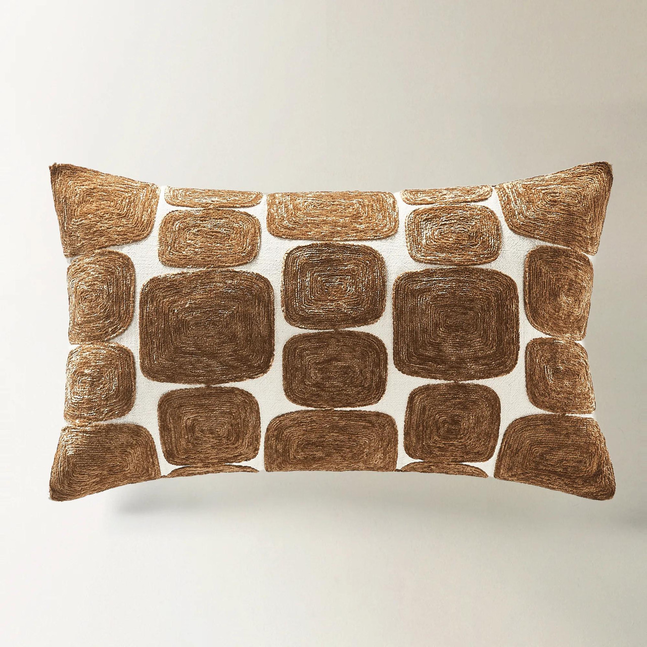Kylen Embroidered Lumbar Pillow 24" x 14"