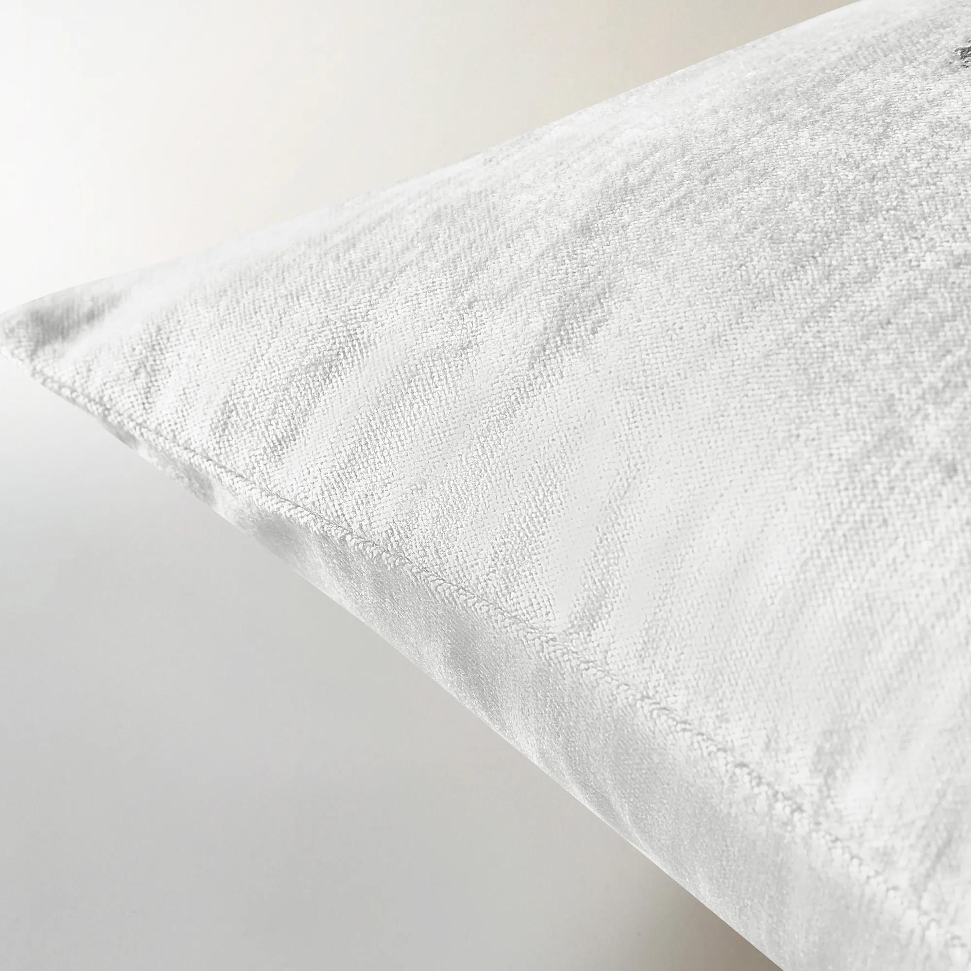 Amalia Metallic Checker Pillow 20" - White/Gold